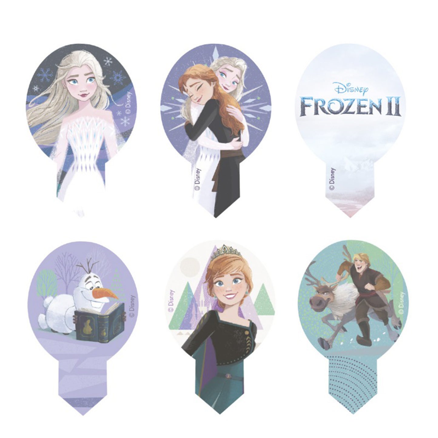 BLISTER 20 WAFER DEKORAPIN FROZEN II 6,5X4CM
