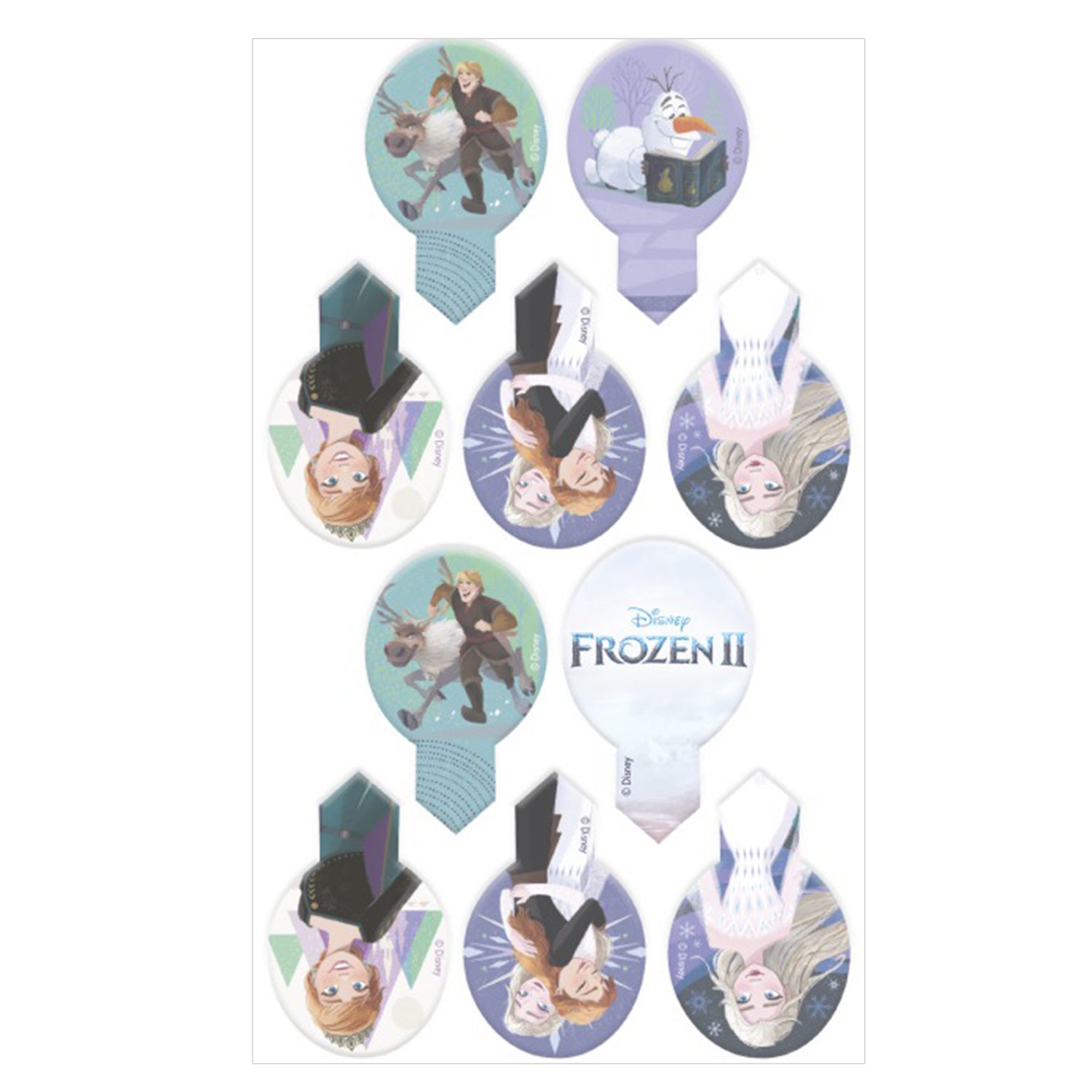 BLISTER 20 WAFER DEKORAPIN FROZEN II 6,5X4CM