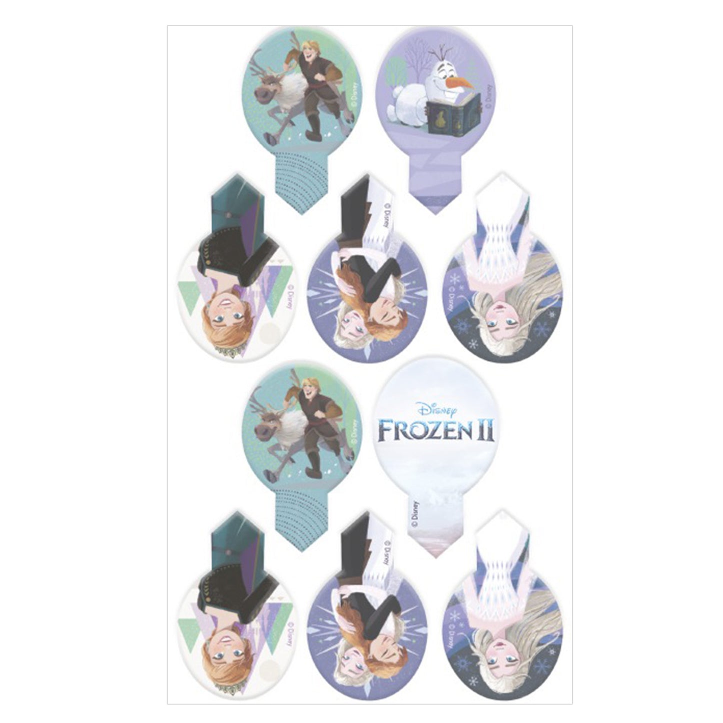 BLISTER 20 WAFER DEKORAPIN FROZEN II 6,5X4CM