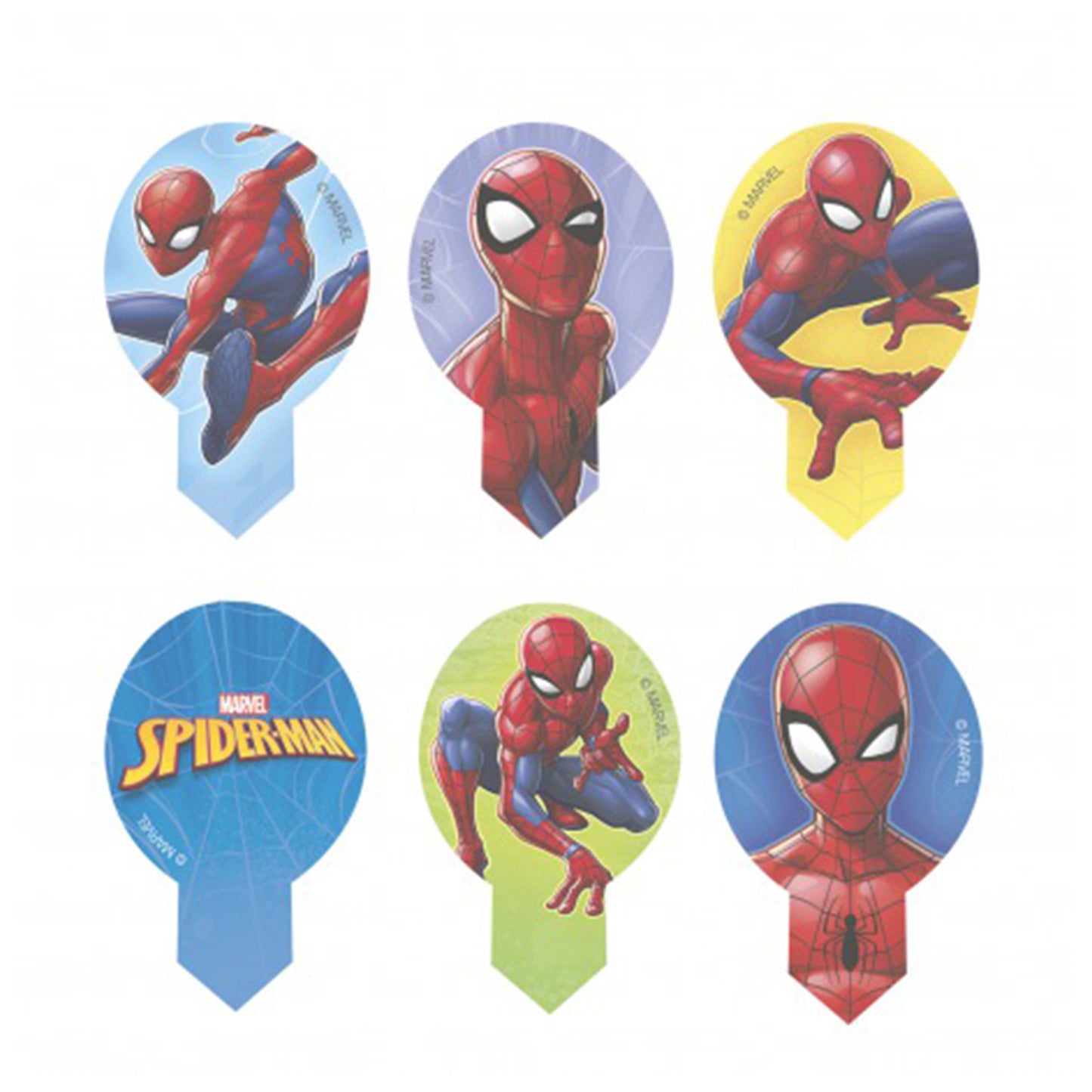 BLISTER 20 WAFER DEKORAPIN SPIDERMAN 6,5X4CM