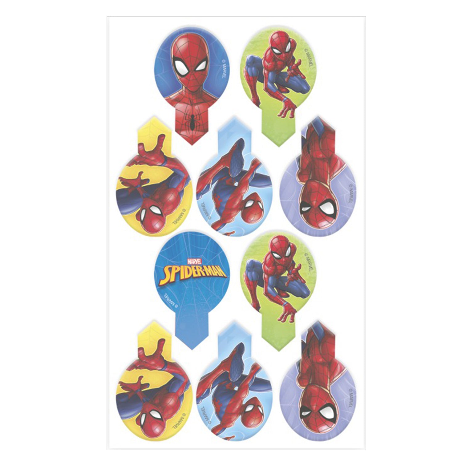 BLISTER 20 WAFER DEKORAPIN SPIDERMAN 6,5X4CM