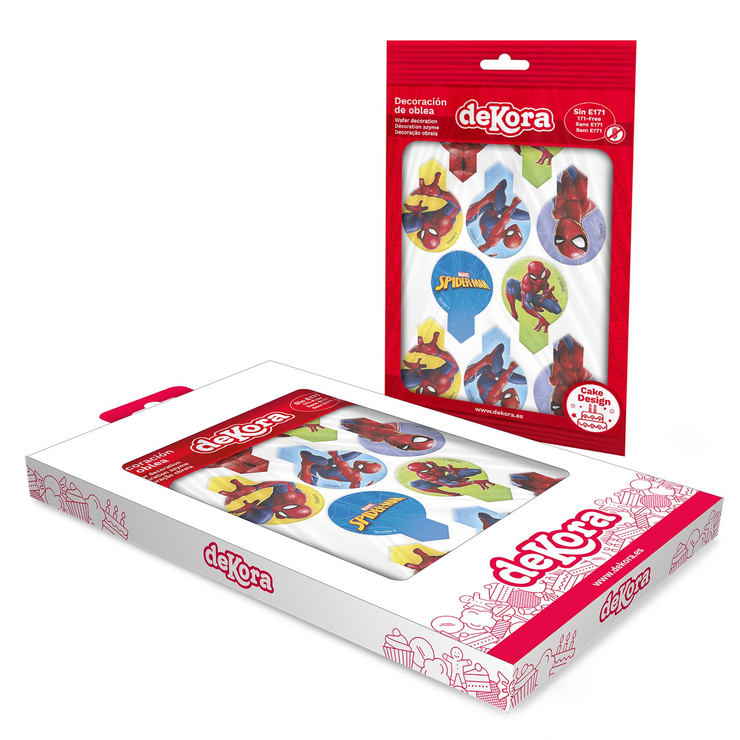 BLISTER 20 DEKORAPIN EN AZYME SPIDERMAN 6 ,5X4CM