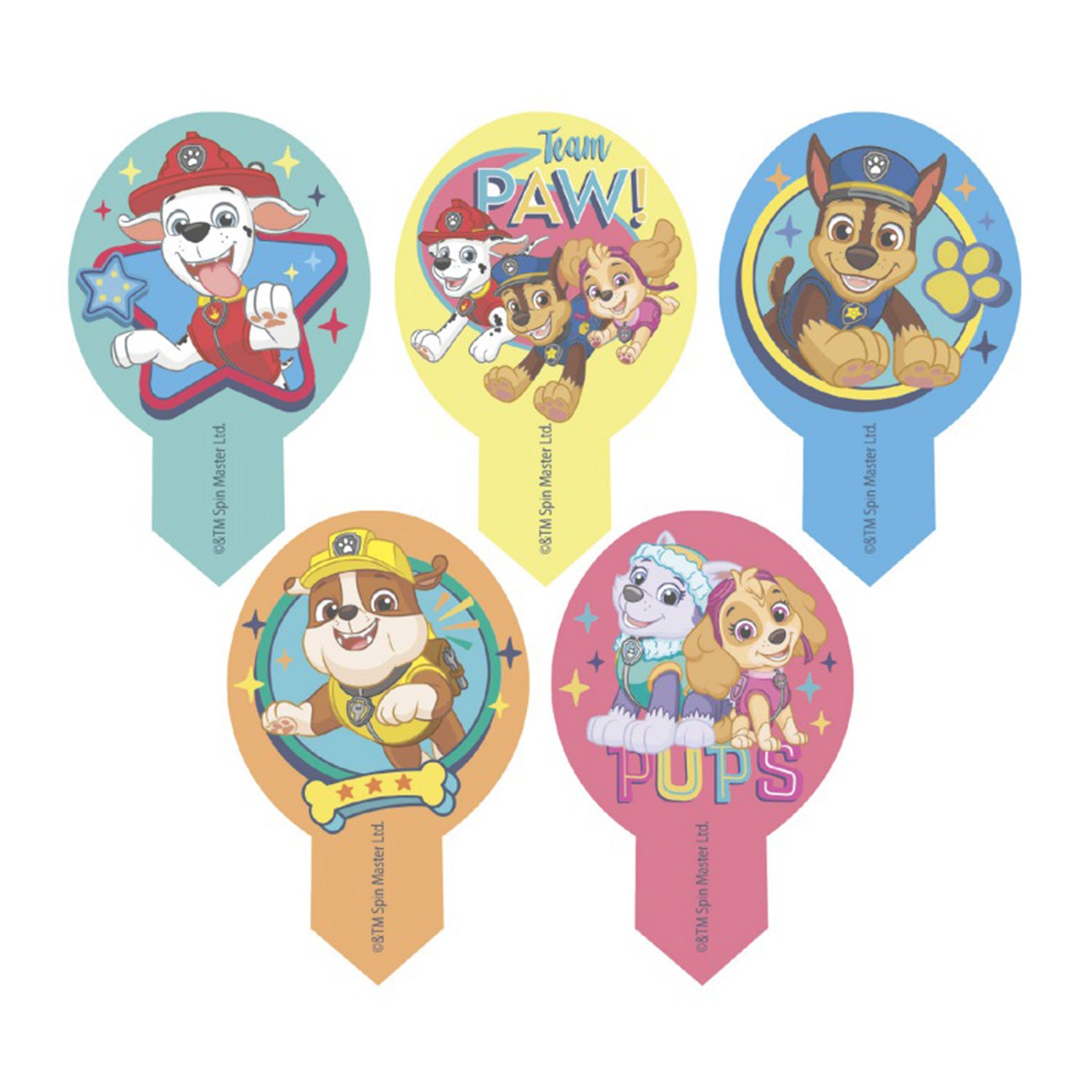 BLÍSTER 20 DEKORAPIN OBLEA PATRULLA CANINA 6,5X4CM A5