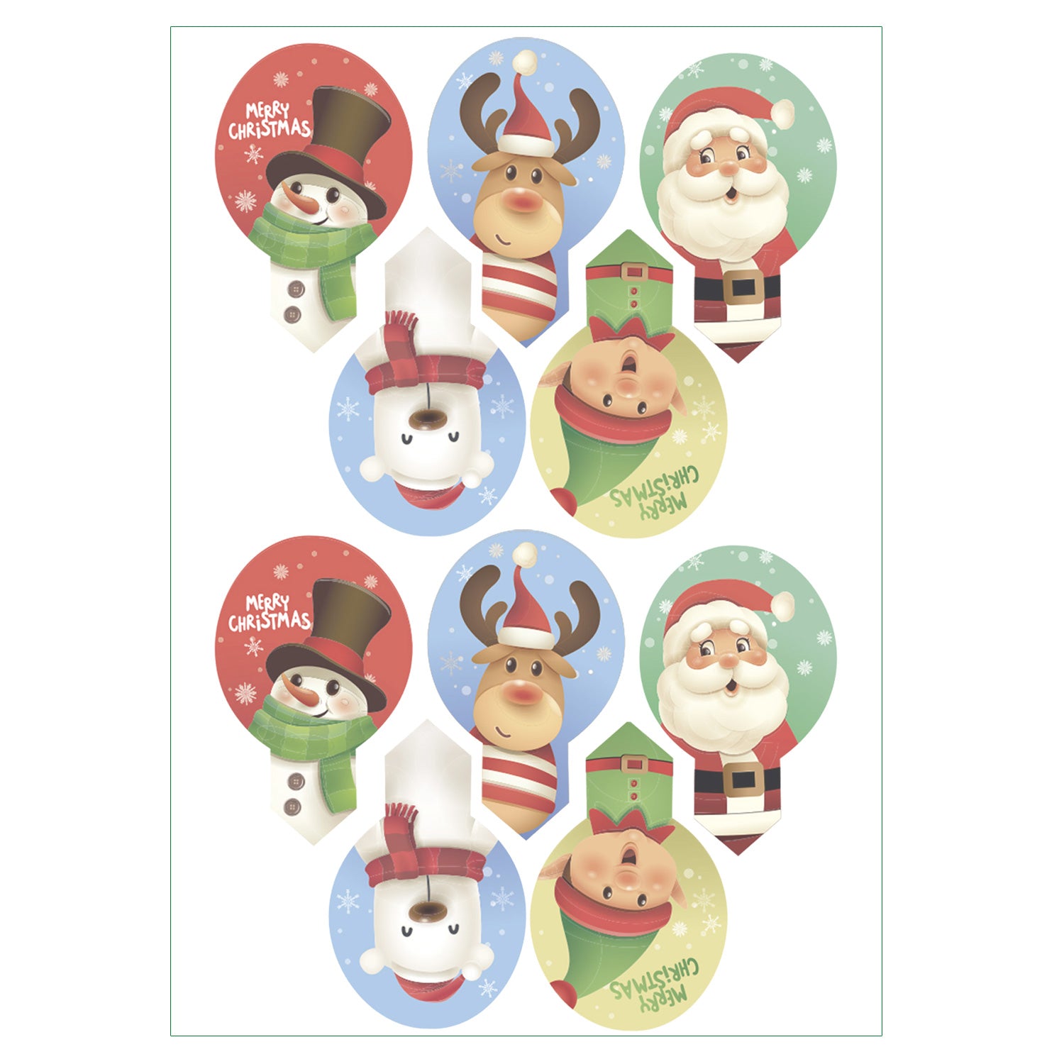 BLISTER 20 WAFER CHRISTMAS DEKORAPIN 6,5X4CM