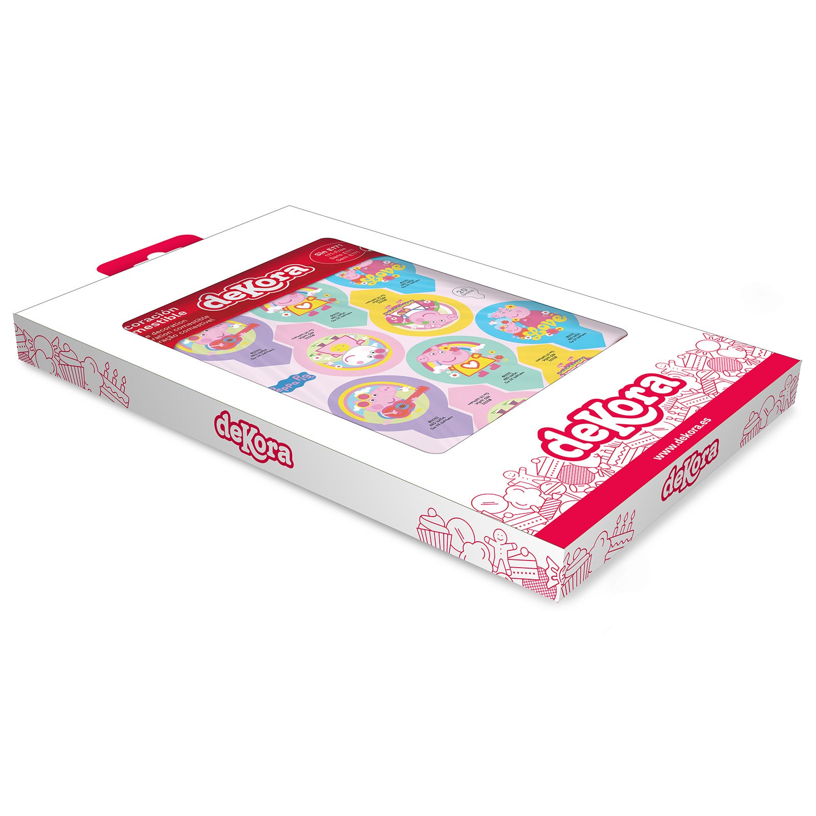 BLISTER 20 DEKORAPIN EN AZYME PEPPA PIG 6,5X4CM A5