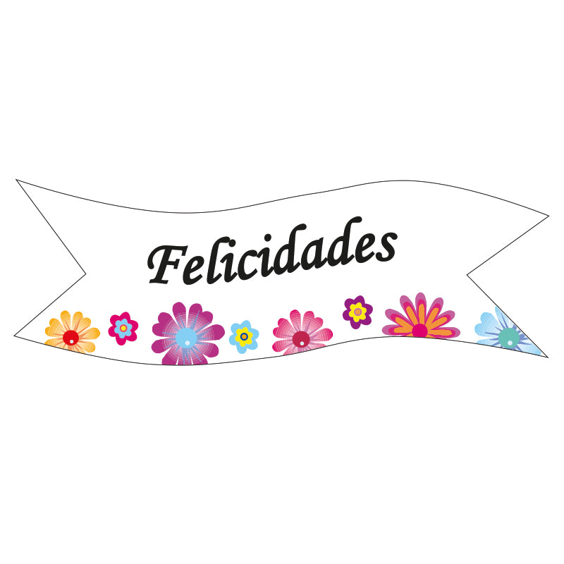 BANDEROLES EN AZYME FÉLICITATIONS + FLEURS