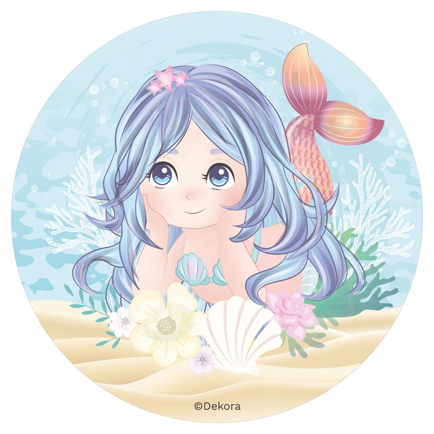 DISCO OBLEA TARTA SIRENITA 20CM