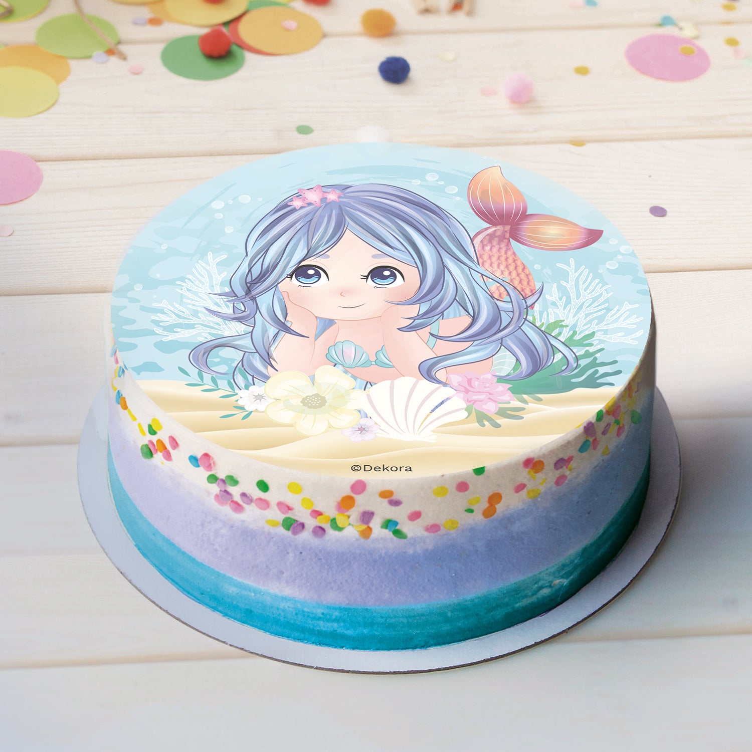 DISCO OBLEA TARTA SIRENITA 20CM