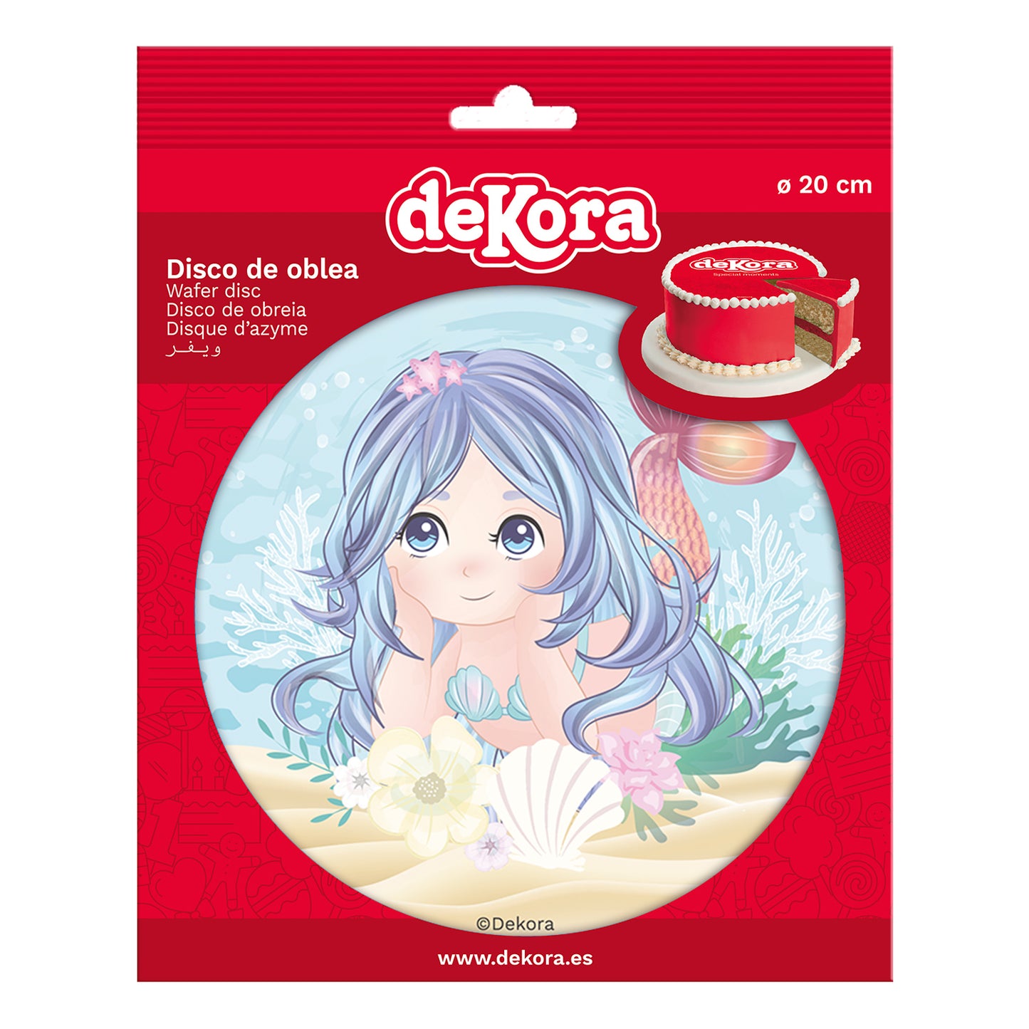 DISCO HOSTIA PARA DECORAR BOLOS SEREIA 20CM