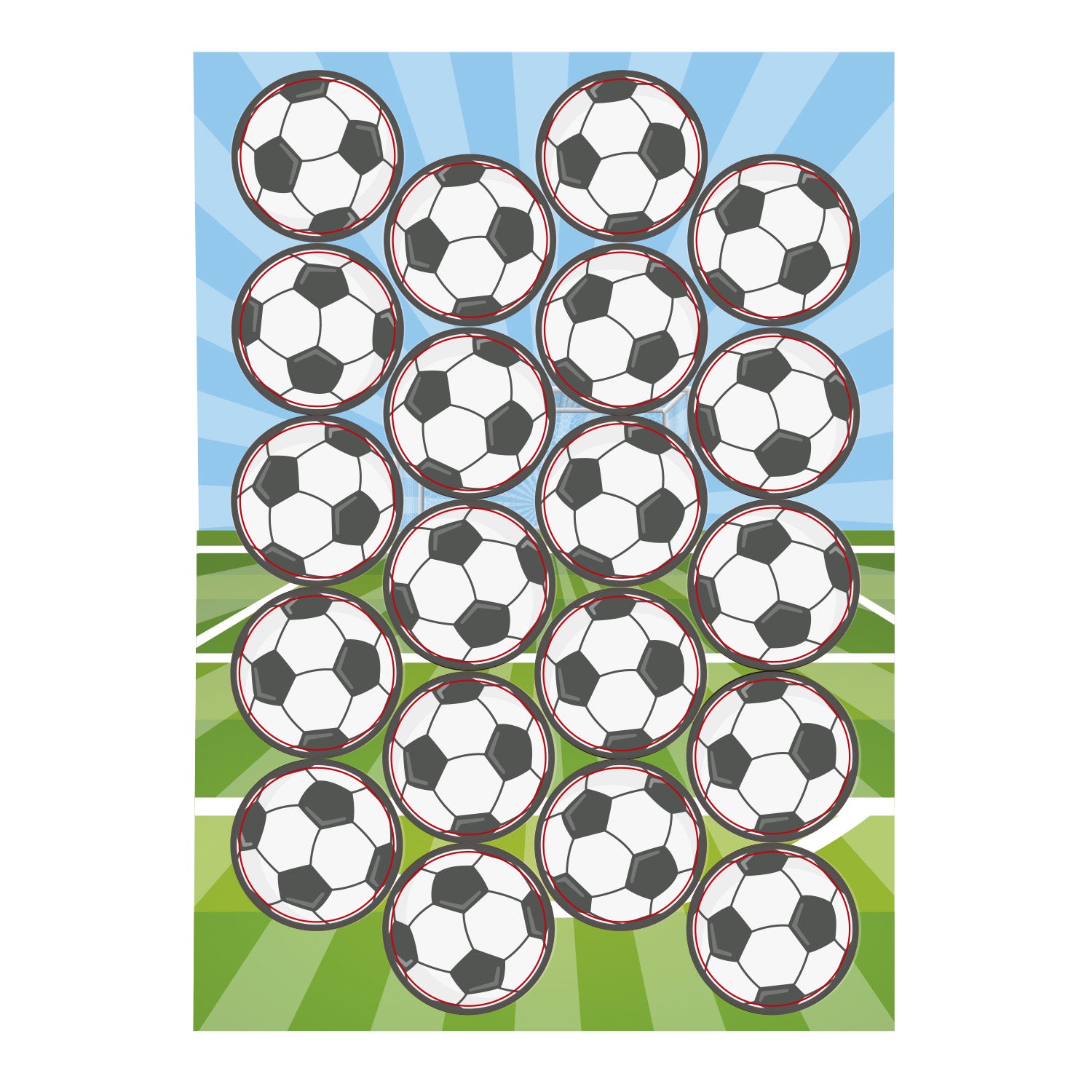 MINI DISCOS OBLEA BALONES FÚTBOL Ø 3,4CM