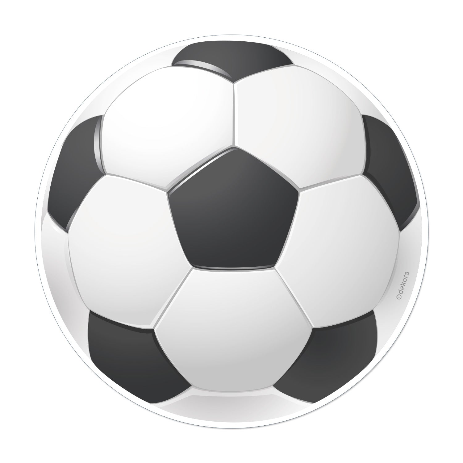 DISQUE EN AZYME DÉCO GÂTEAUX BOULE DE SOCCER 20CM