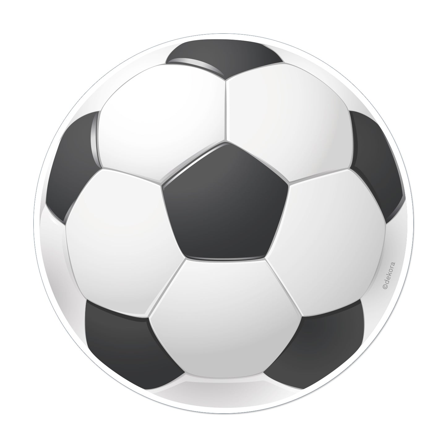 DISQUE EN AZYME DÉCO GÂTEAUX BOULE DE SOCCER 20CM