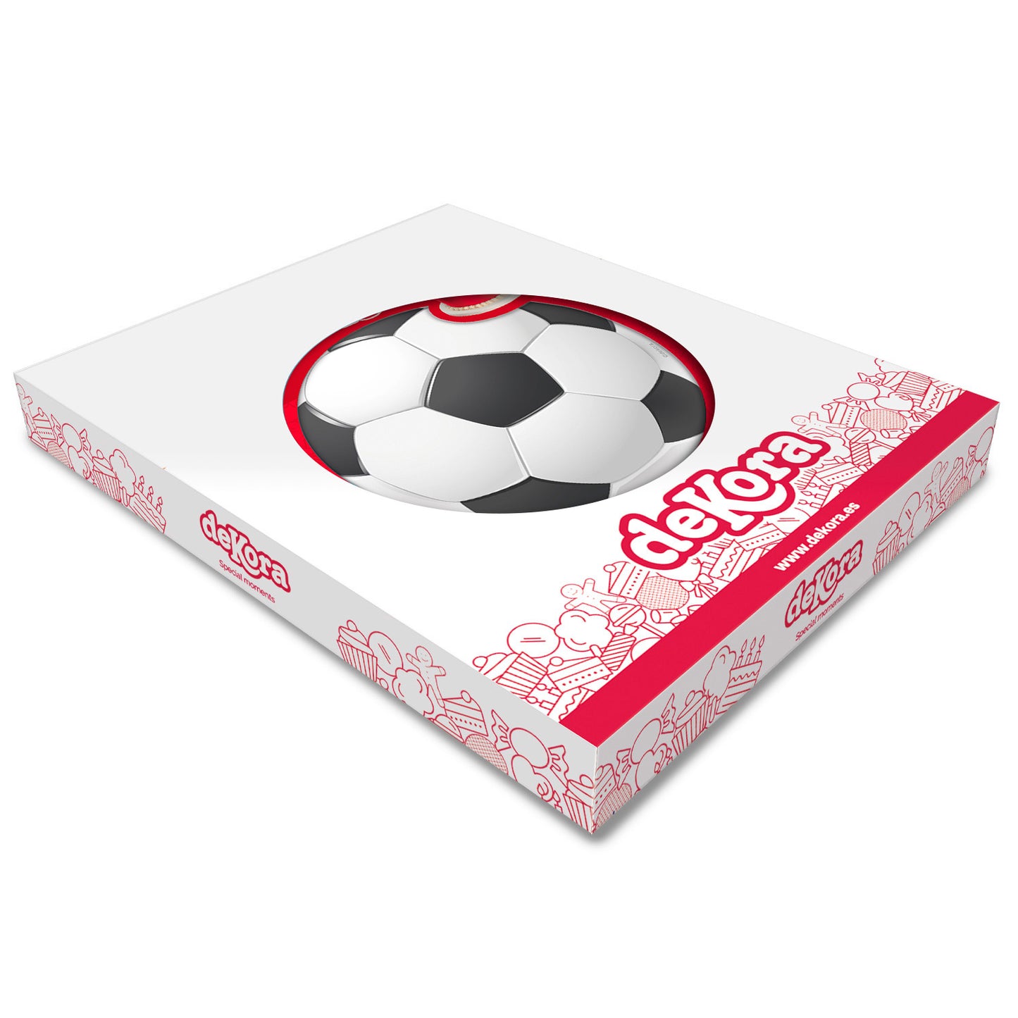 DISQUE EN AZYME DÉCO GÂTEAUX BOULE DE SOCCER 20CM