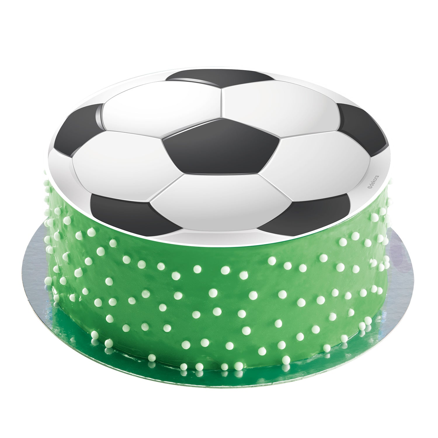 DISQUE EN AZYME DÉCO GÂTEAUX BOULE DE SOCCER 20CM
