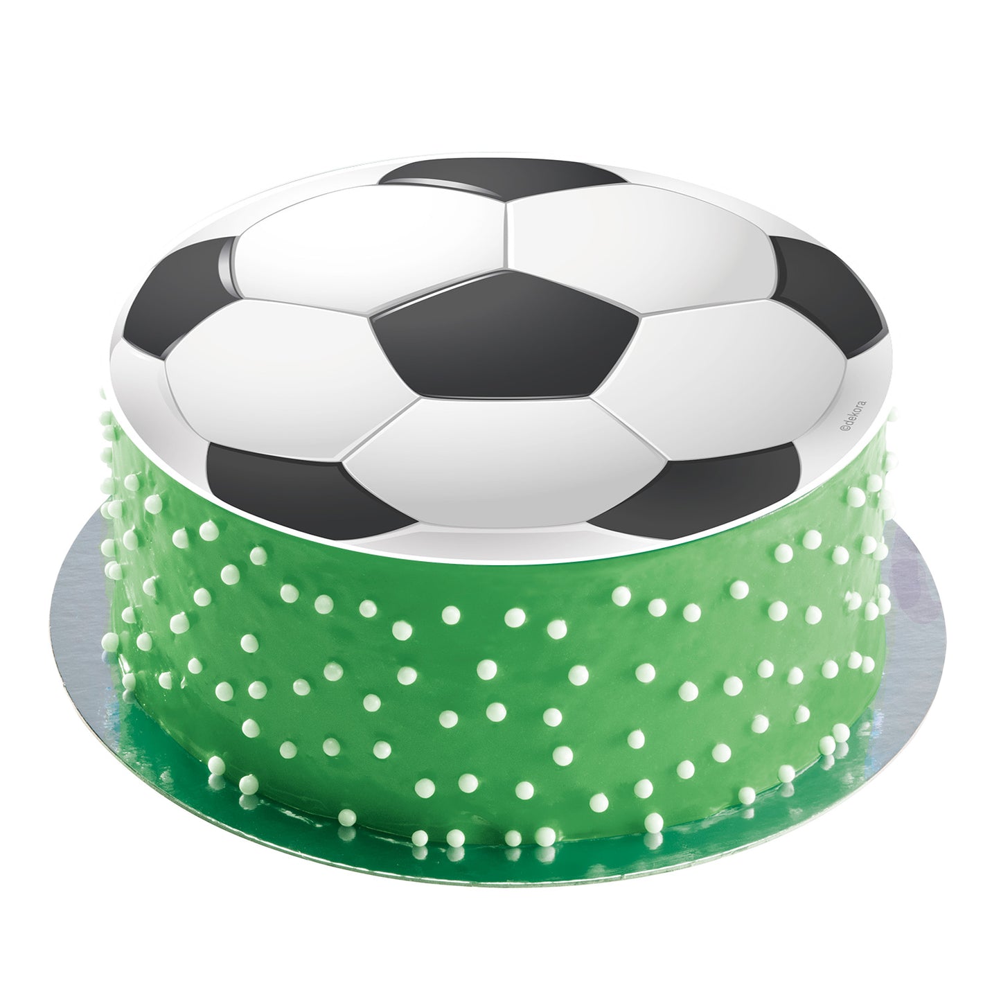 DISQUE EN AZYME DÉCO GÂTEAUX BOULE DE SOCCER 20CM
