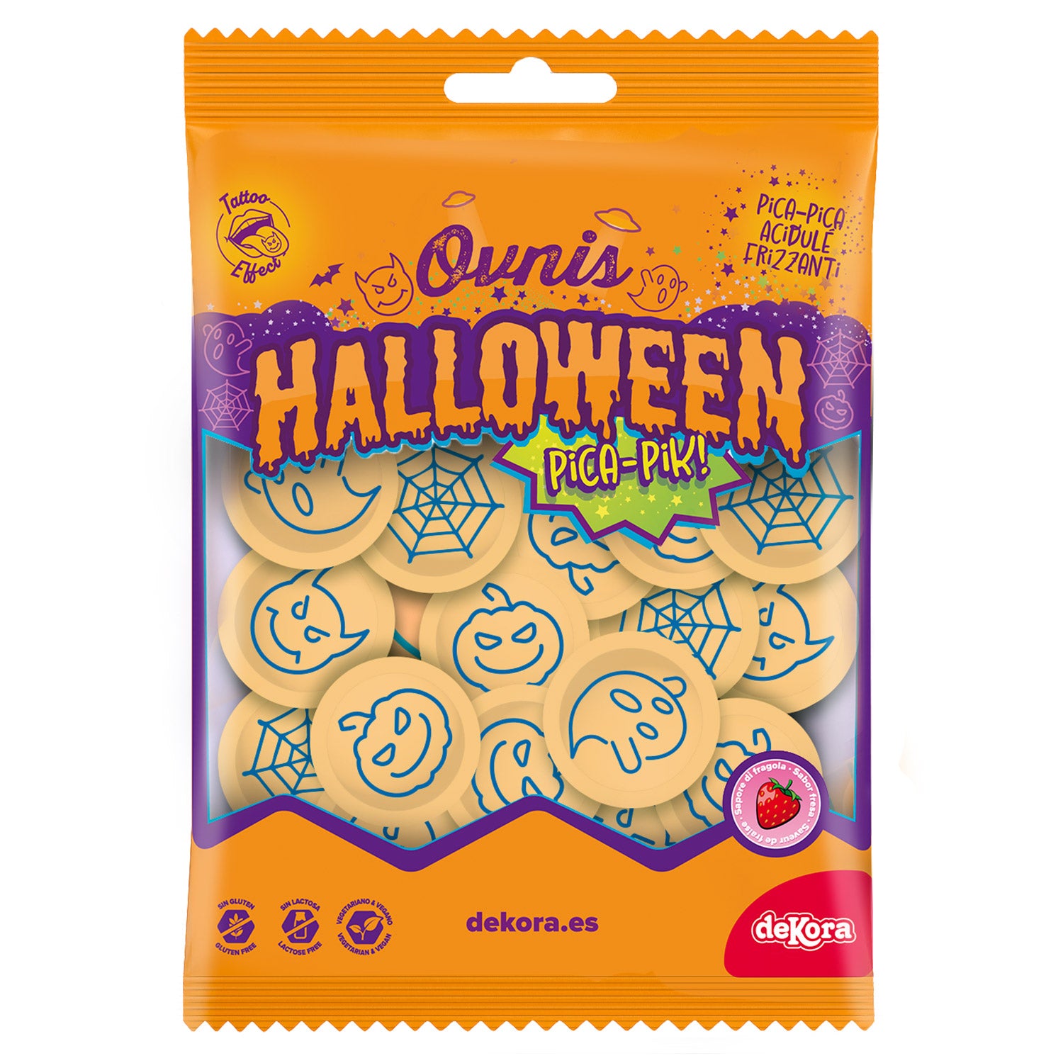 OVNIS RELLENOS CON PICA PICA TATTOO HALLOWEEN 39GR