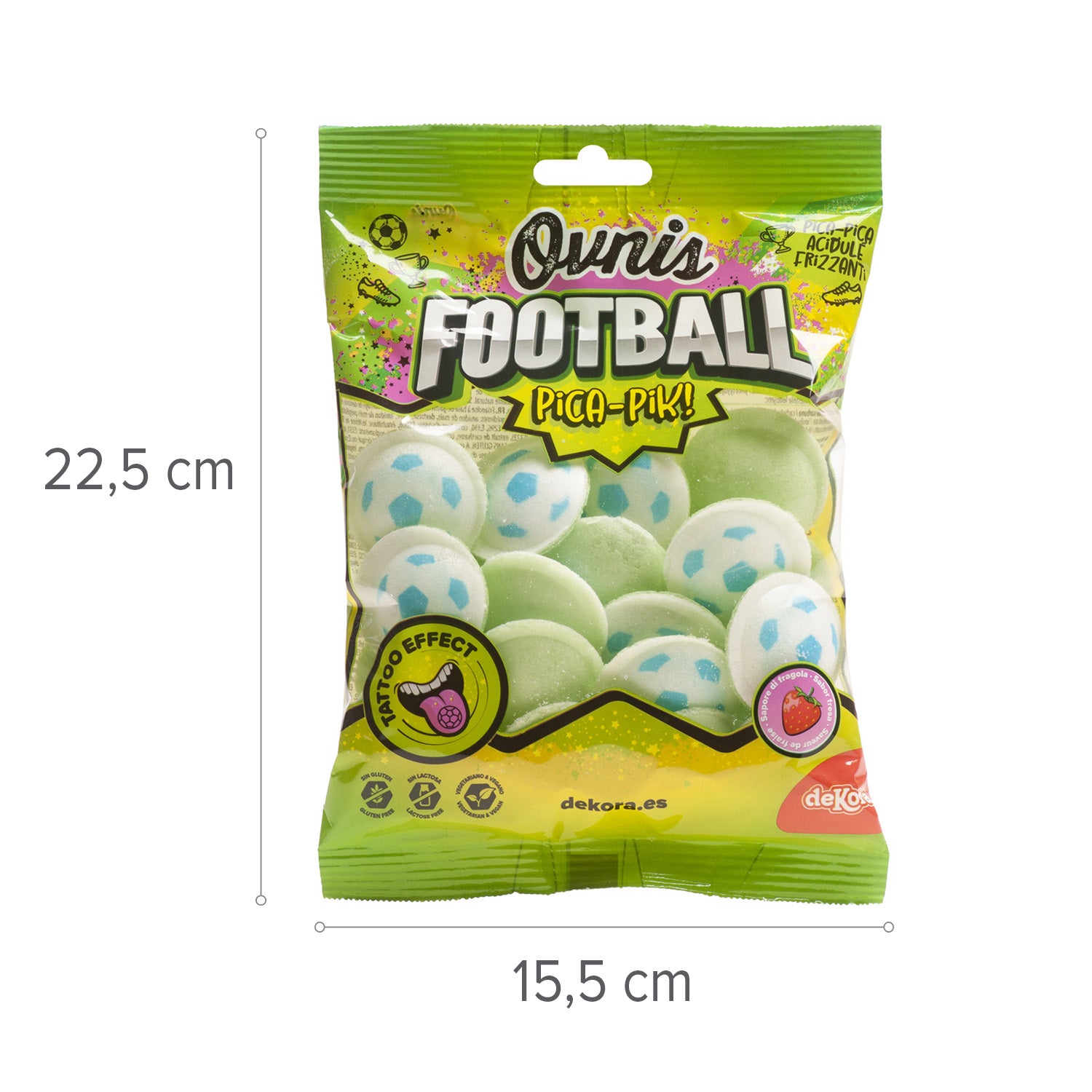 OVNIS RELLENOS CON PICA PICA TATTOO FÚTBOL 39GR