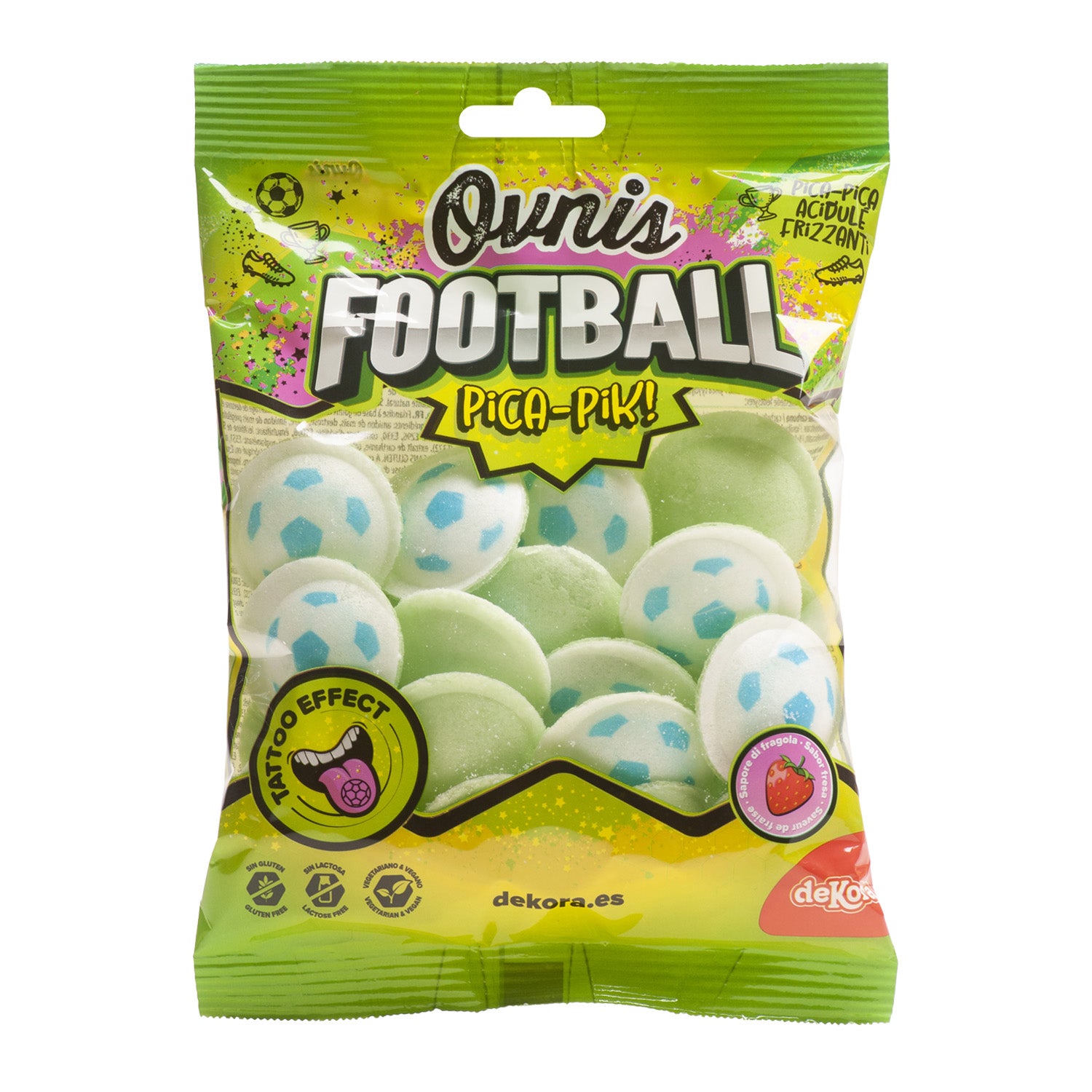 OVNIS RELLENOS CON PICA PICA TATTOO FÚTBOL 39GR