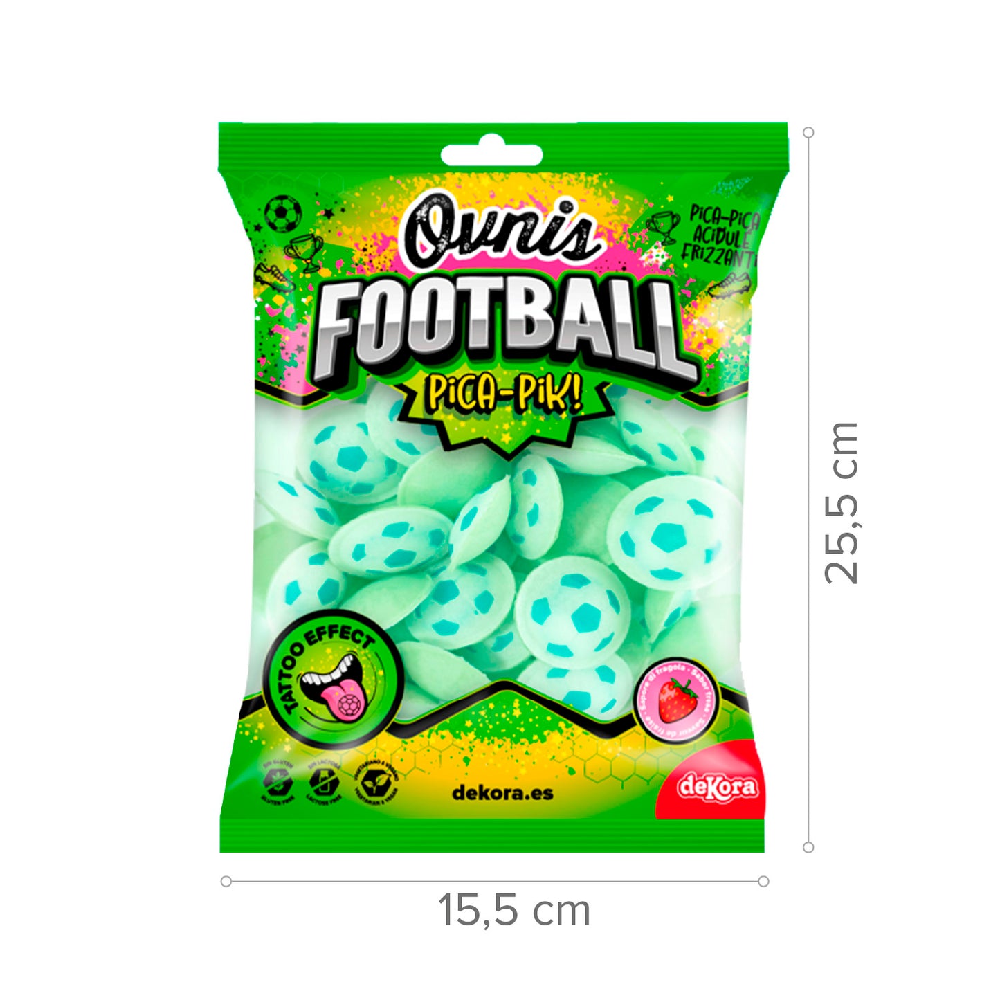 OVNIS RELLENOS CON PICA PICA TATTOO FUTBOL 39GR