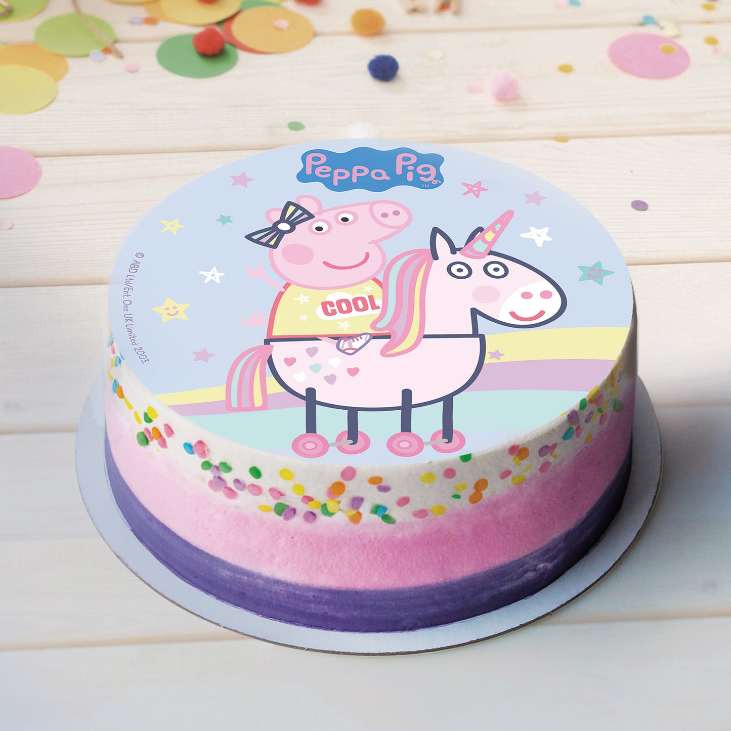 6 DISQUES EN AZYME POUR GÂTEAUX PEPPA PIG 20 CM