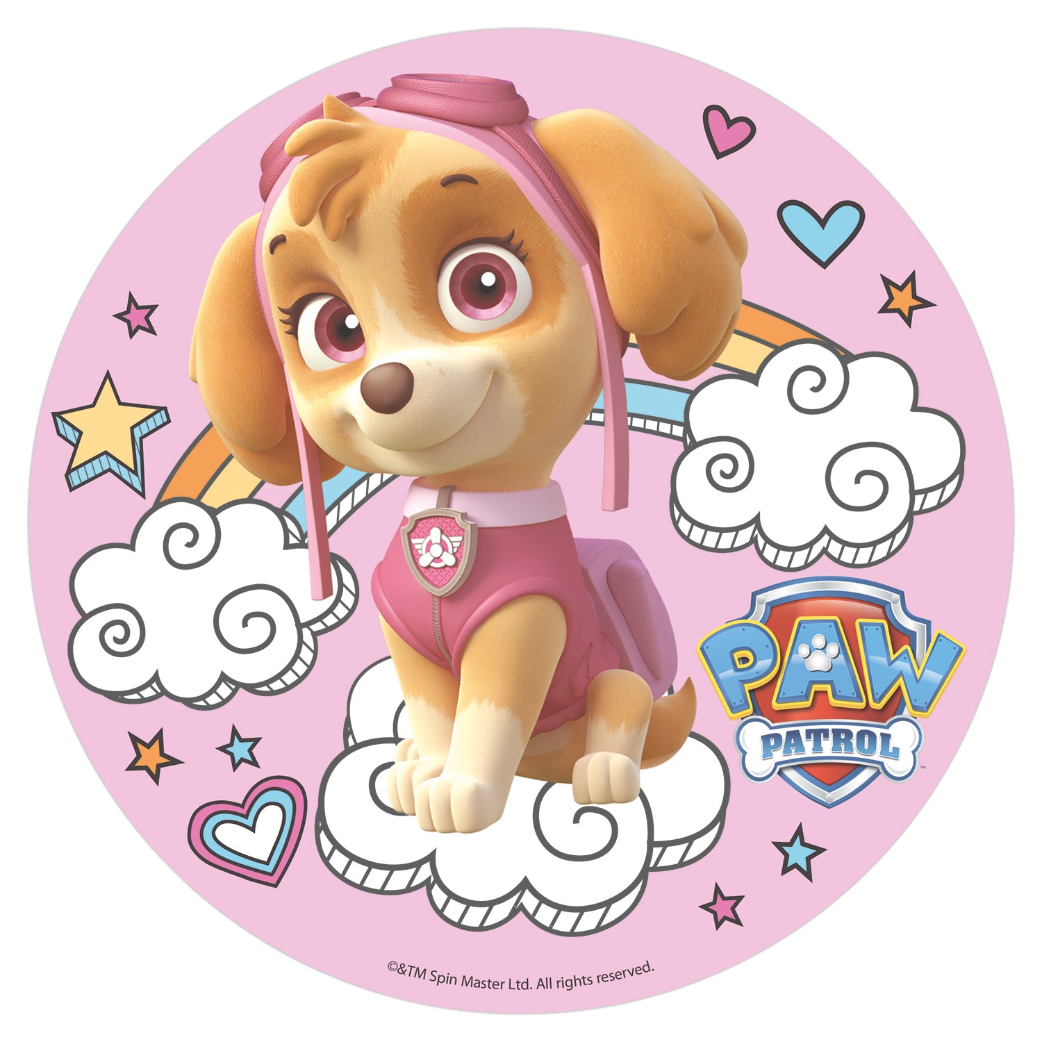 DISQUE AZYME DÉCO GÂTEAUX SKYE PAW PATROL 20CM