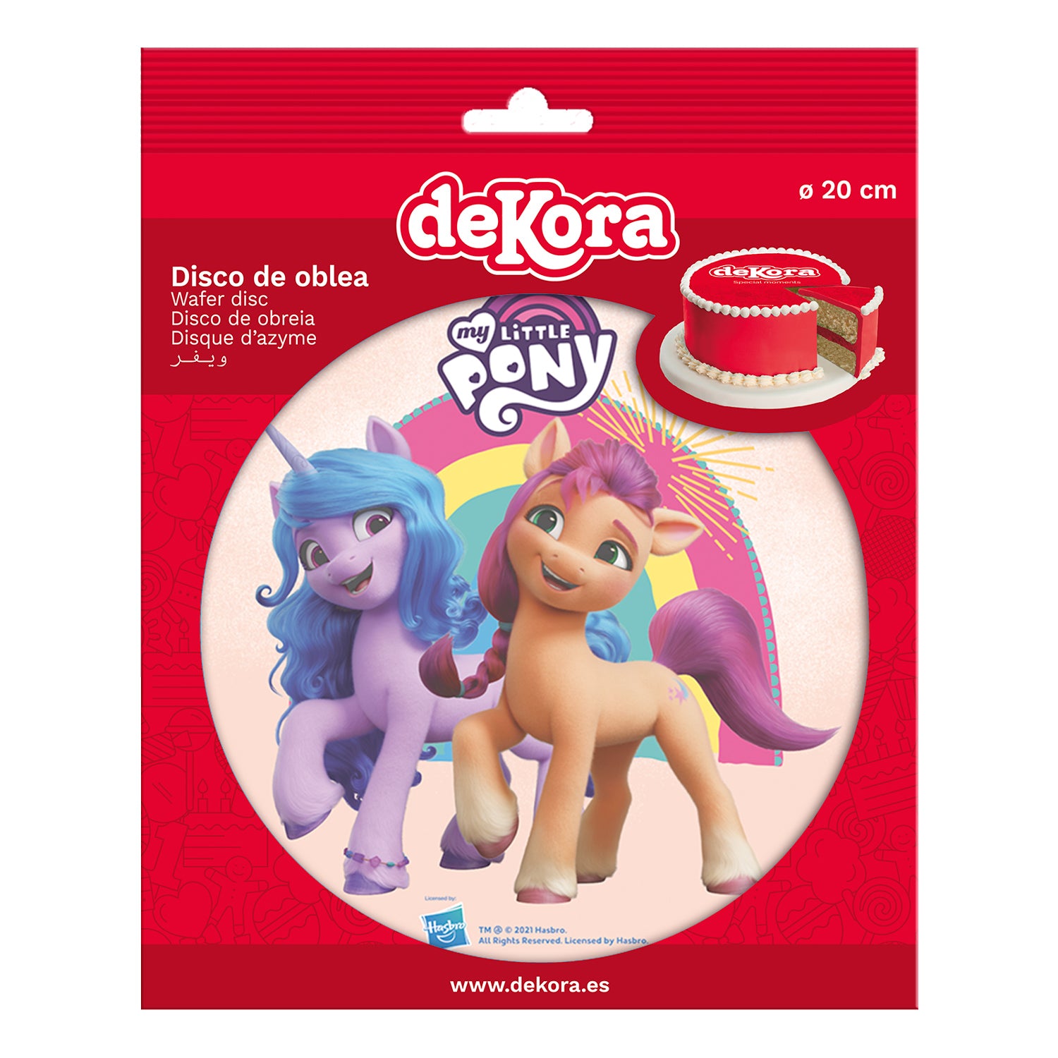 DISCO OBLEA TARTA MY LITTLE PONY 20CM