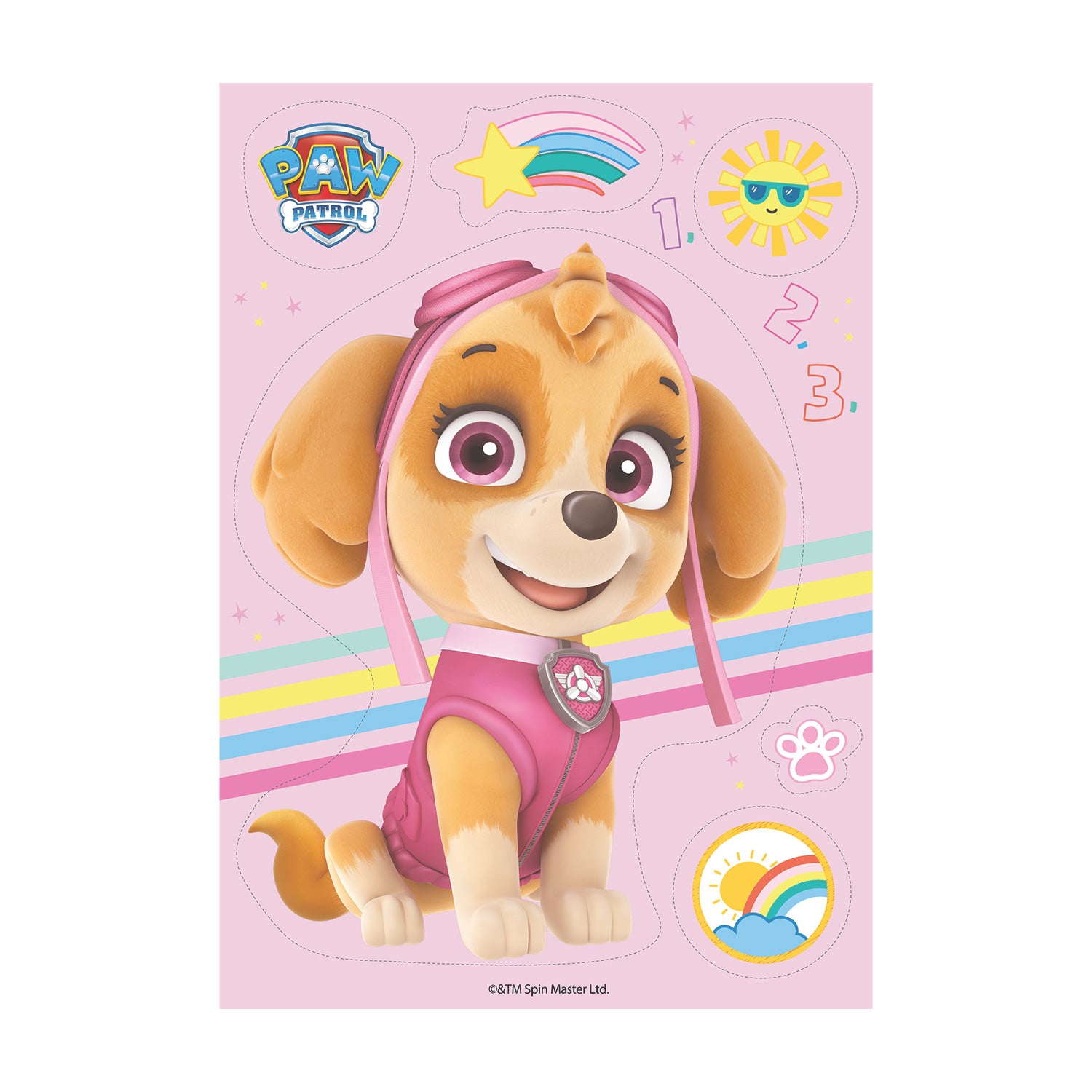 SILUETA OBLEA TARTA PAW PATROL SKYE 14,8X21CM A5