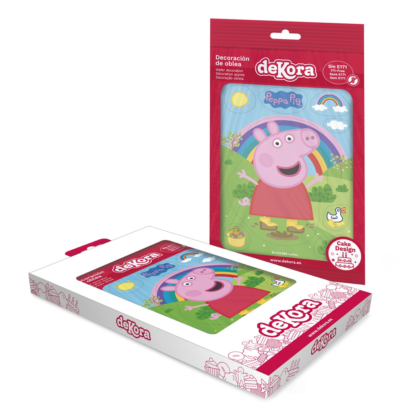 HOSTIA BOLO SILHUETA PEPPA PIG 14,8X21CM A5