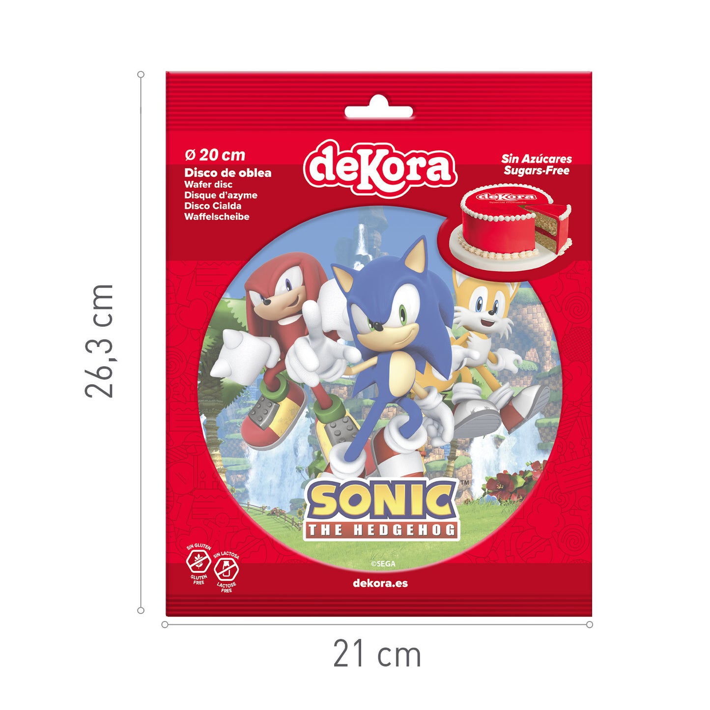 DISCHI CIALDA TORTA SONIC 20CM