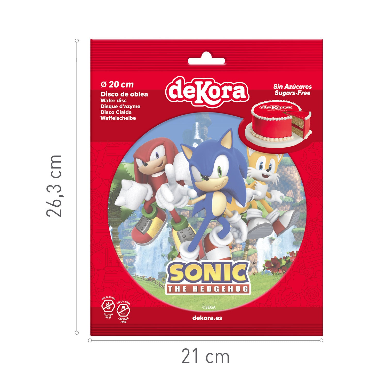 DISCHI CIALDA TORTA SONIC 20CM