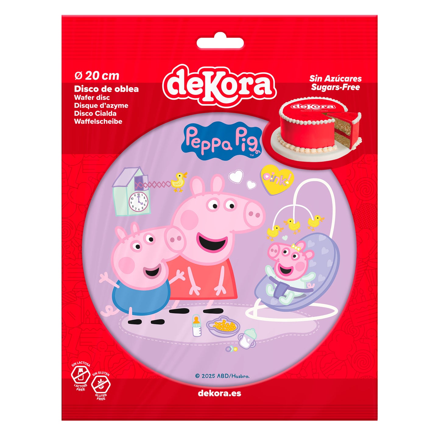 DISCO OBLEA PEPPA PIG NEW BABY 20CM
