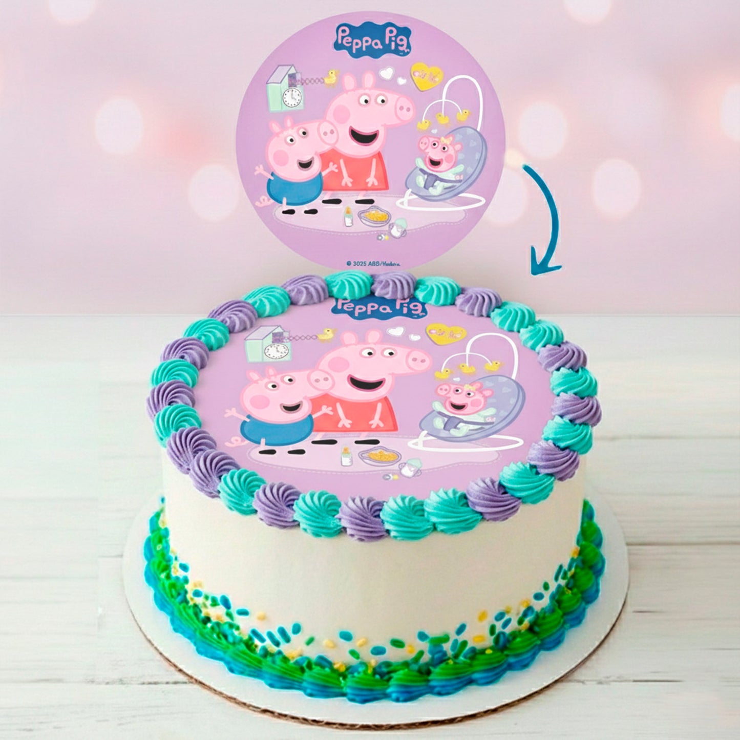 DISCO OBLEA PEPPA PIG NEW BABY 20CM