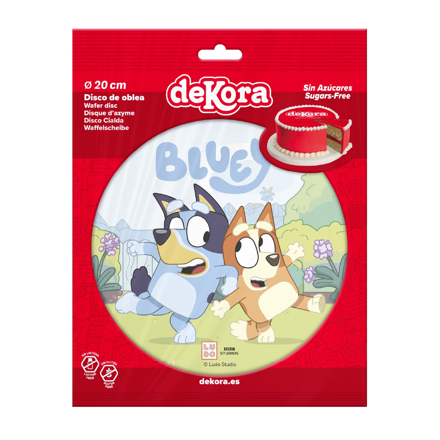 DISCO OBLEA TARTA BLUEY 20CM
