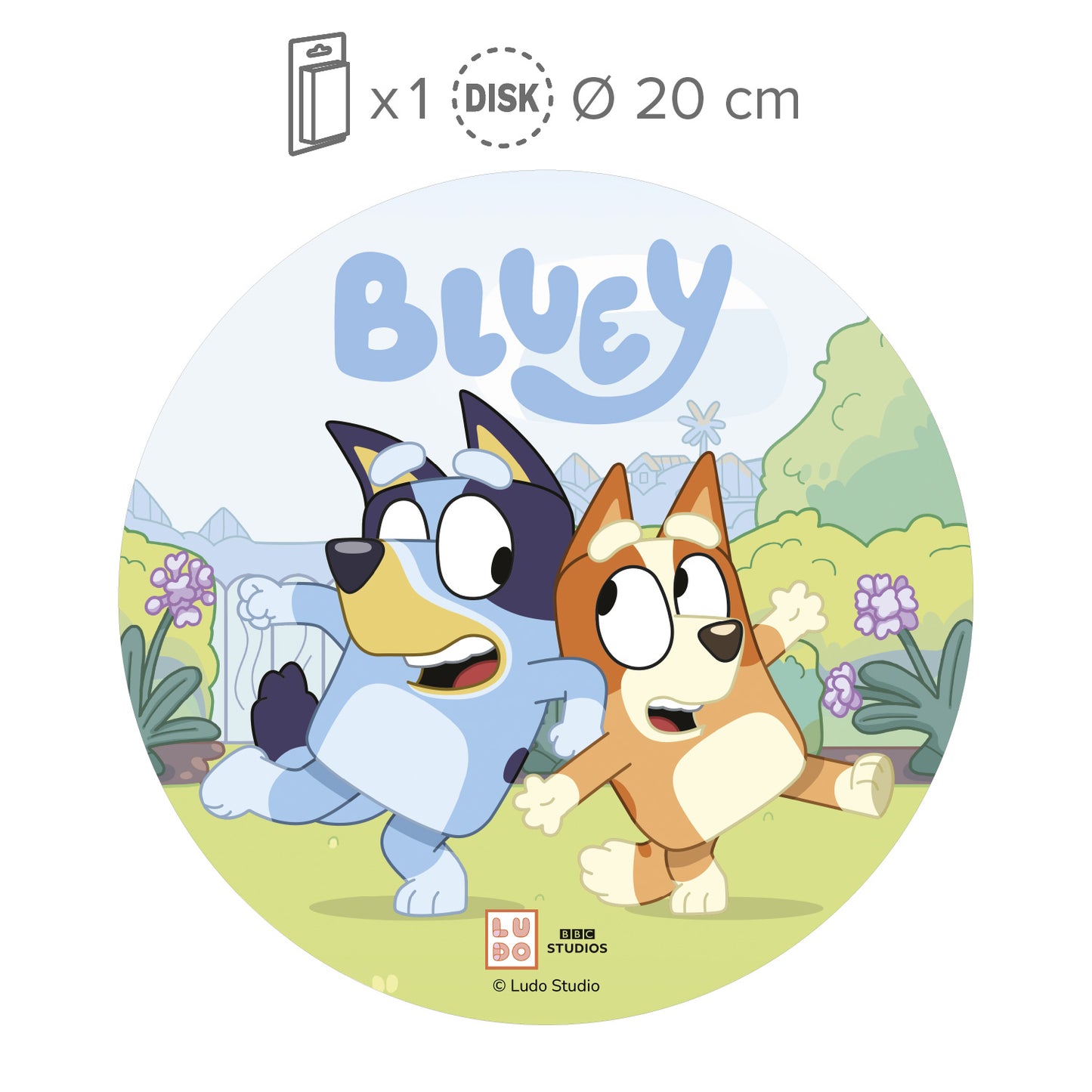 DISCO OBLEA TARTA BLUEY 20CM