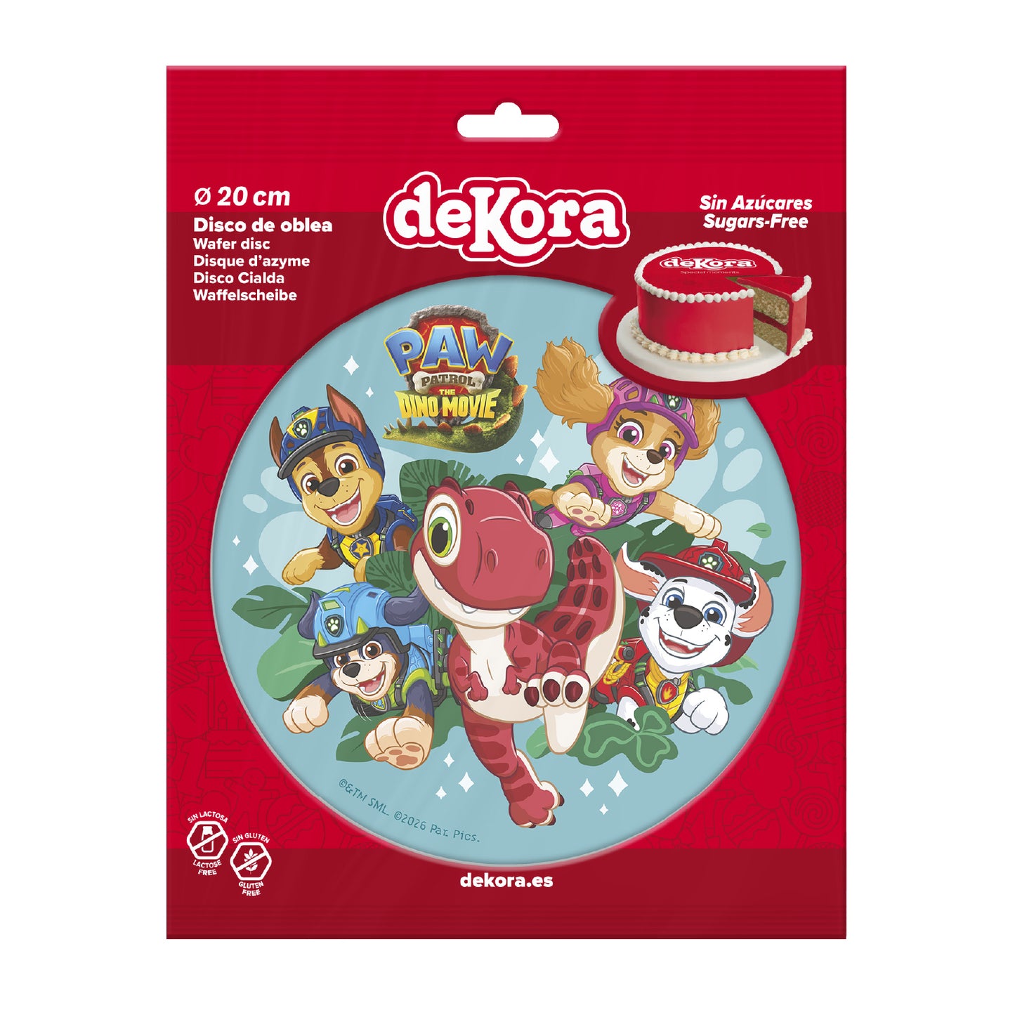 DISCO OBLEA TARTA PAW PATROL MOVIE 3 20CM
