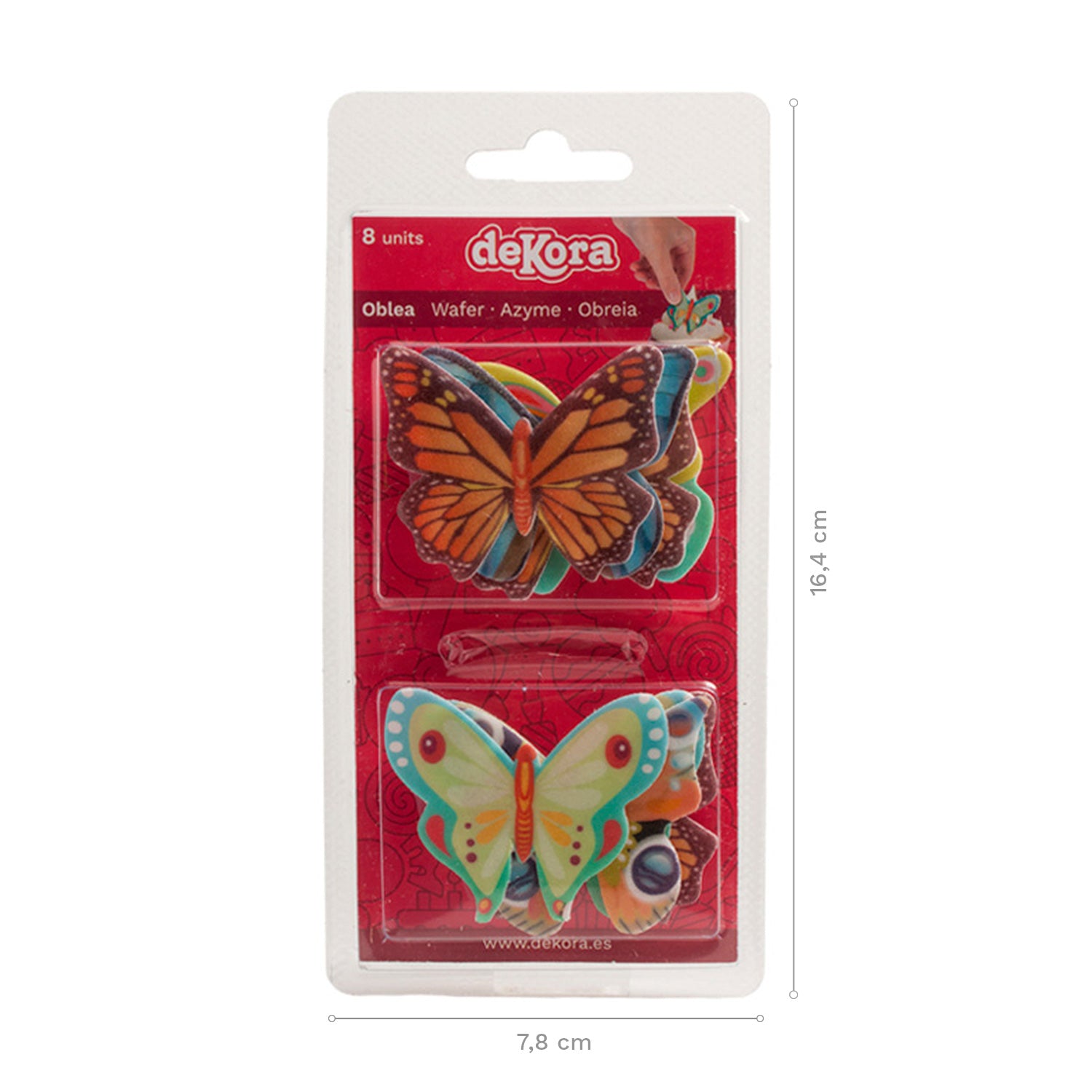 DISPLAY 24 BLISTER MARIPOSAS OBLEA 8 UD