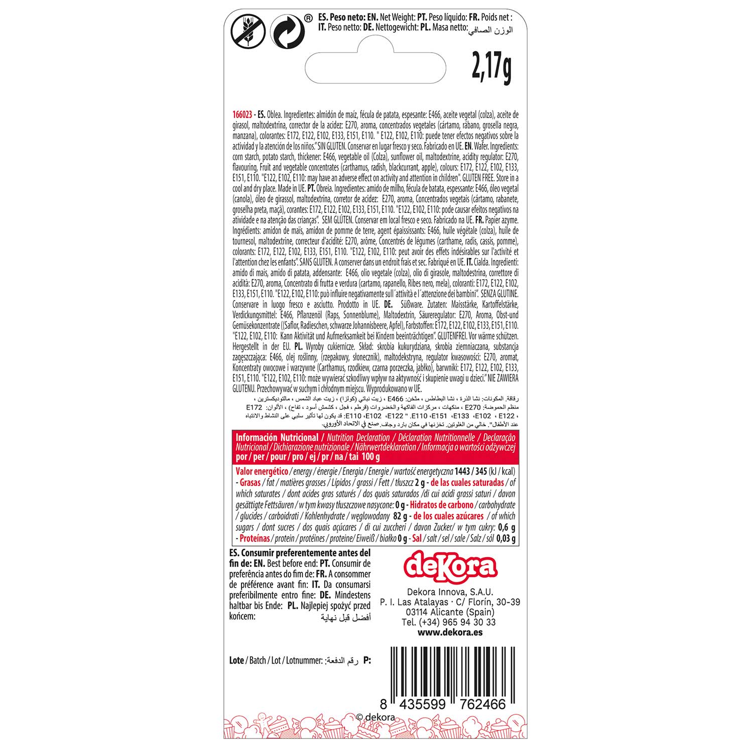 BLISTER MINI FLEURS JAUNES ET PAPILLONS ROUGE EN AZYME