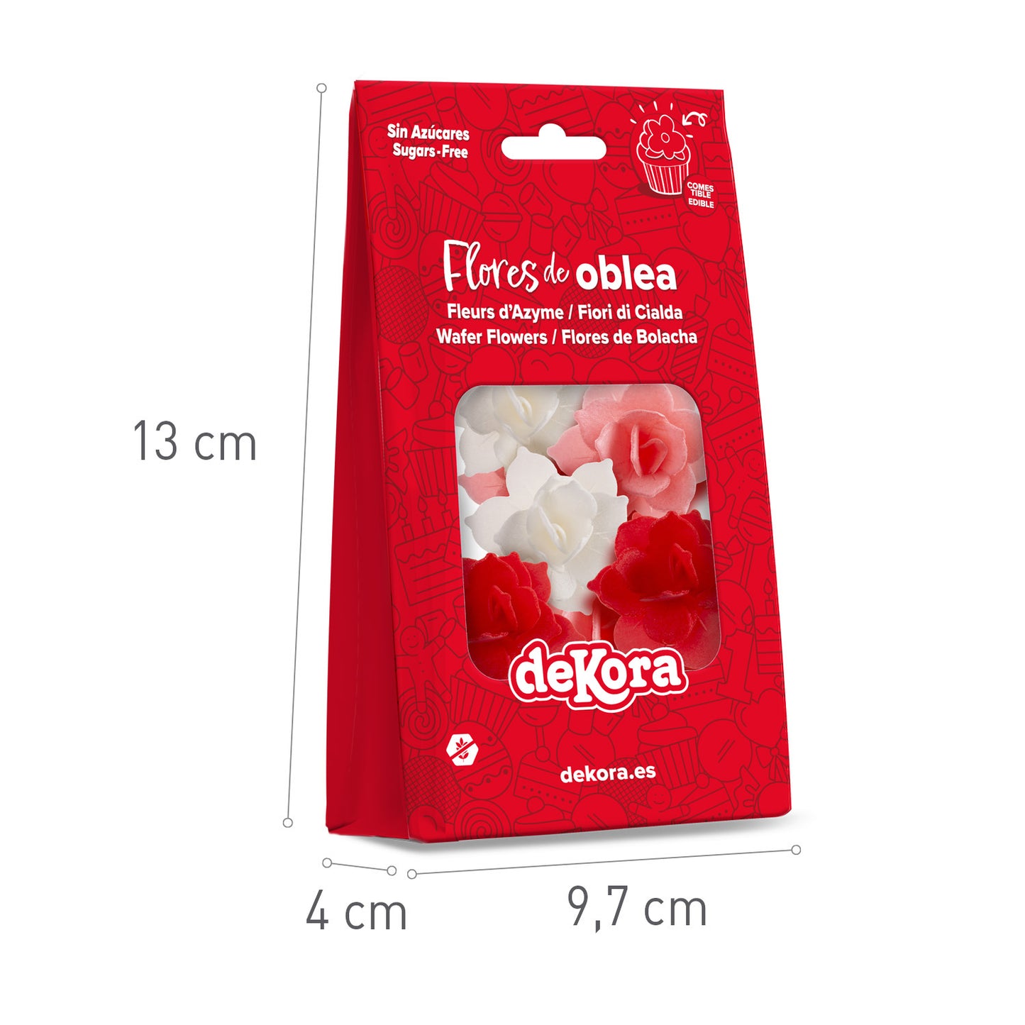 8 MINI WATER LILY RED/PINK WAFER 4,5CM