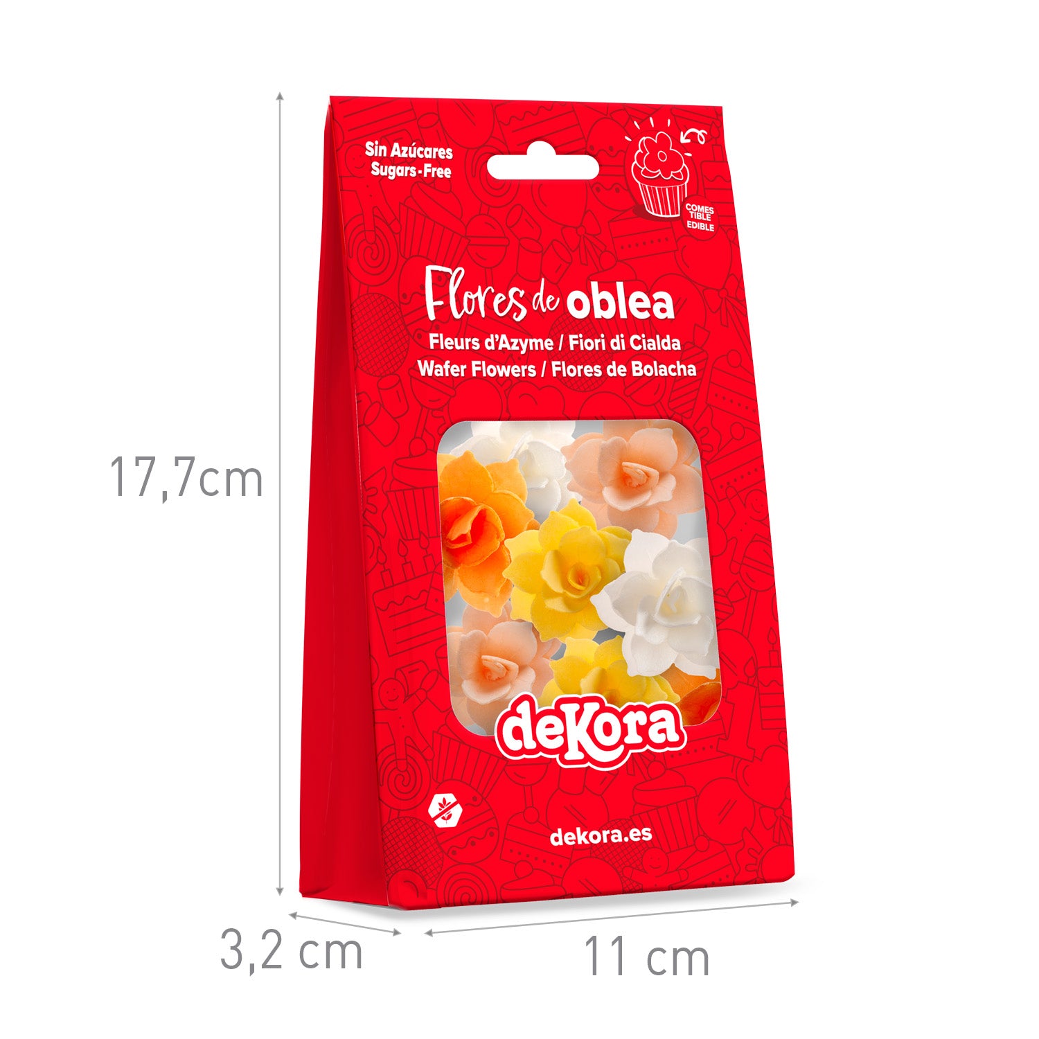 8 MINI AZYME NÉNUPHARS JAUNE/ORANGE 4.5CM