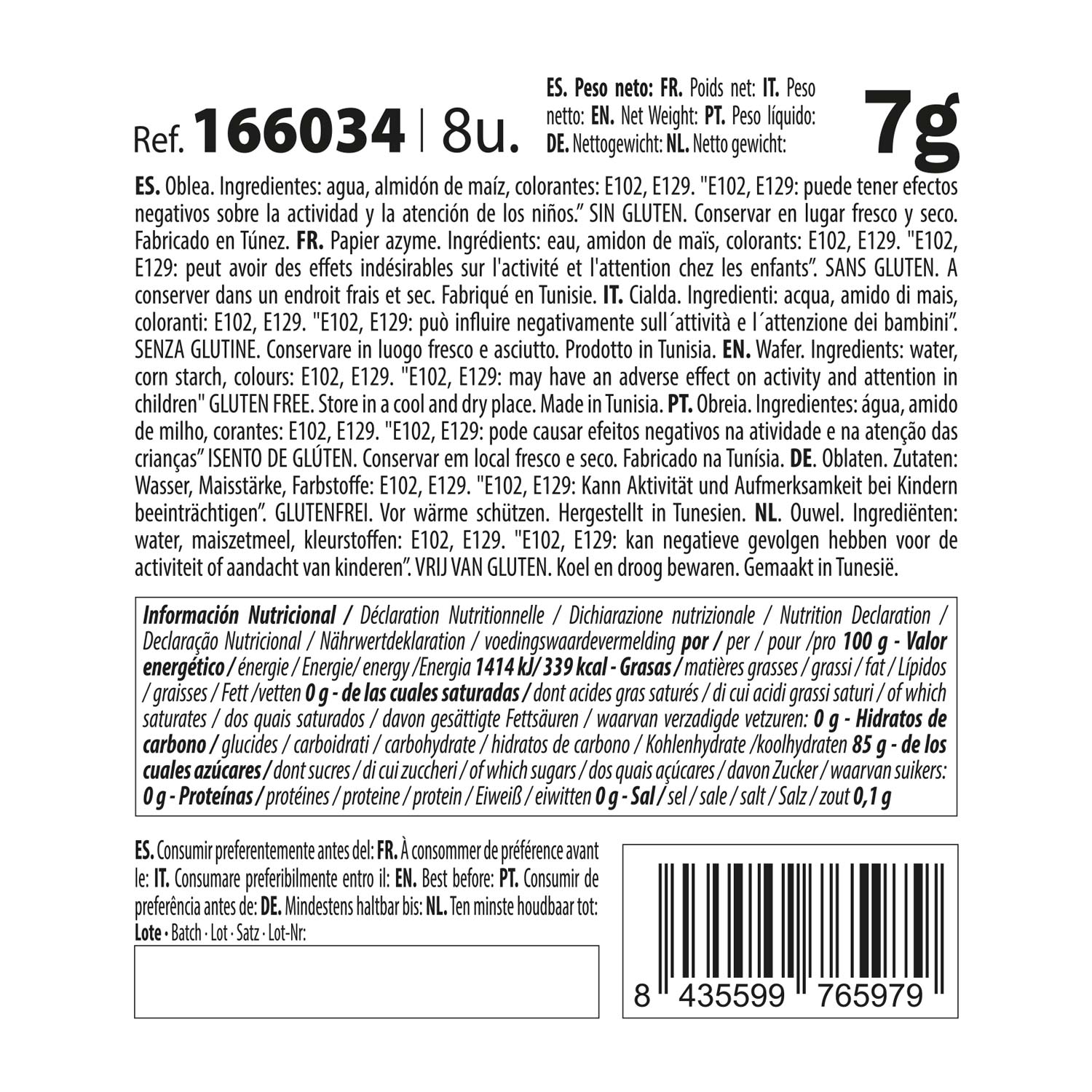 8 MINI AZYME NÉNUPHARS JAUNE/ORANGE 4.5CM