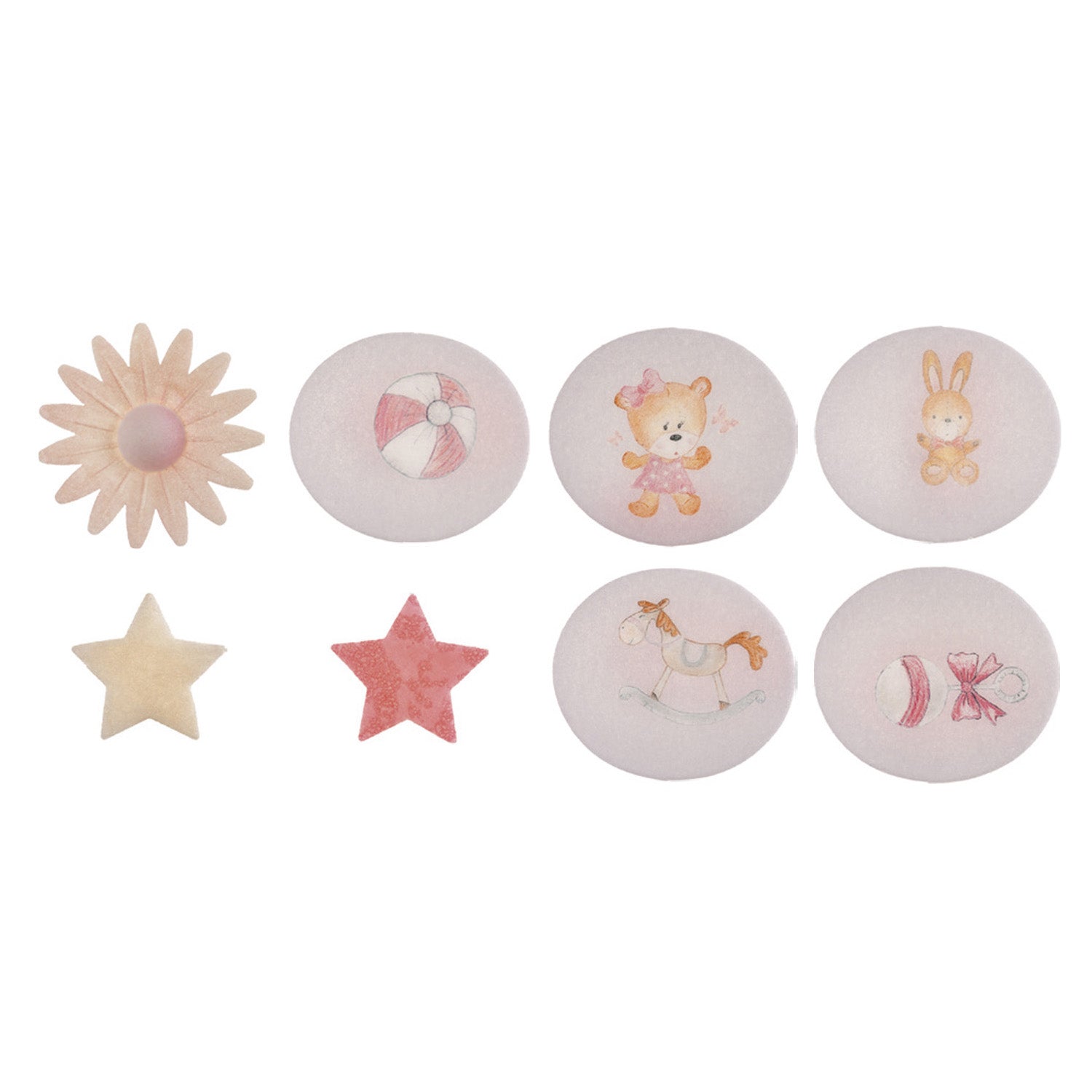 BLISTER ASSORTIMENT ROSA BÉBÉ MARGUERITE/ÉTOIL EN AZYME