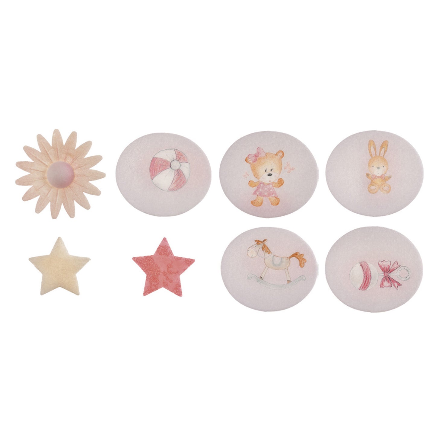 BLISTER ASSORTIMENT ROSA BÉBÉ MARGUERITE/ÉTOIL EN AZYME