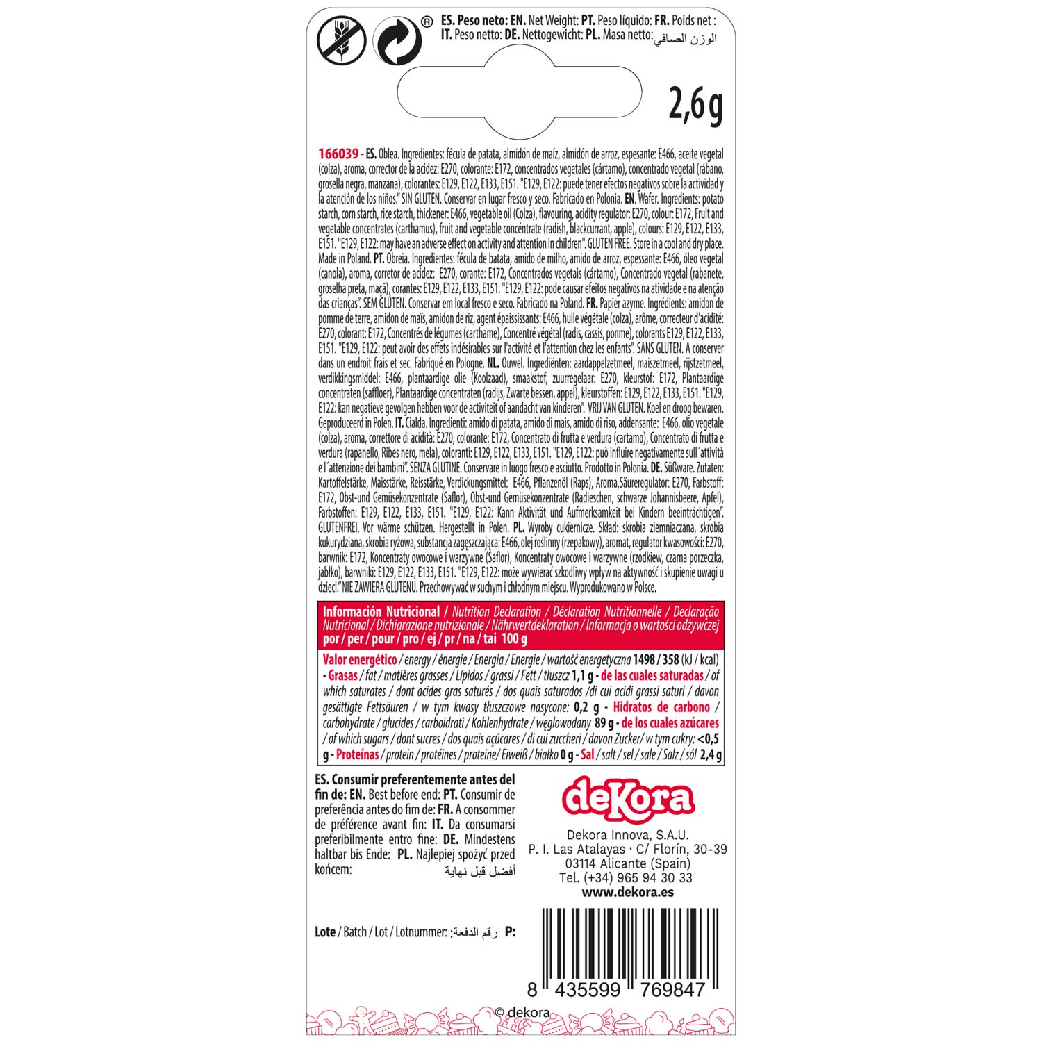 BLISTER MIX FLORES, FLORECILLAS Y HOJAS DE OBLEA