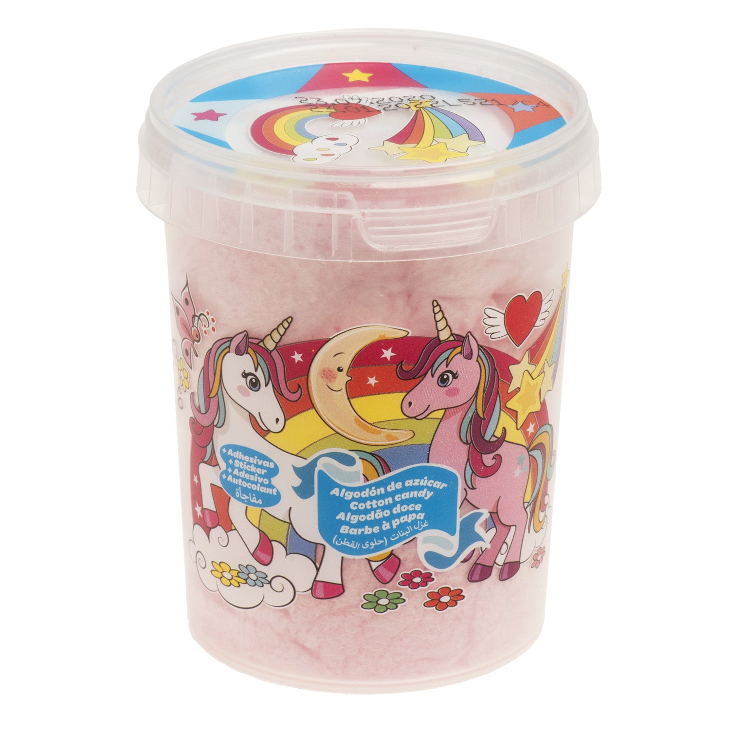BARBE À PAPA AVEC AUTOCOLLANT LICORNE 30 GR