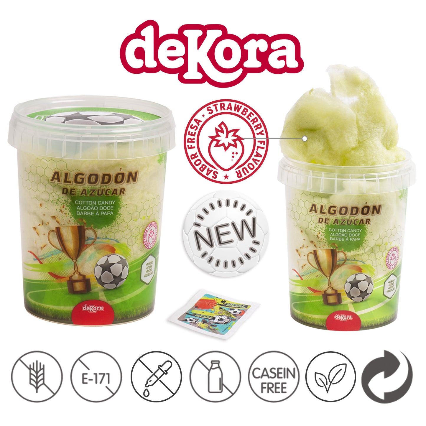 ZUCCHERO FILATO CON ADESIVO CALCIO 30GR