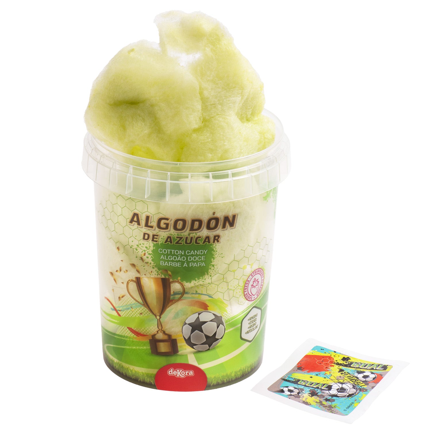 ALGODÃO DOCE COM ADESIVOS FUTEBOL 30GR