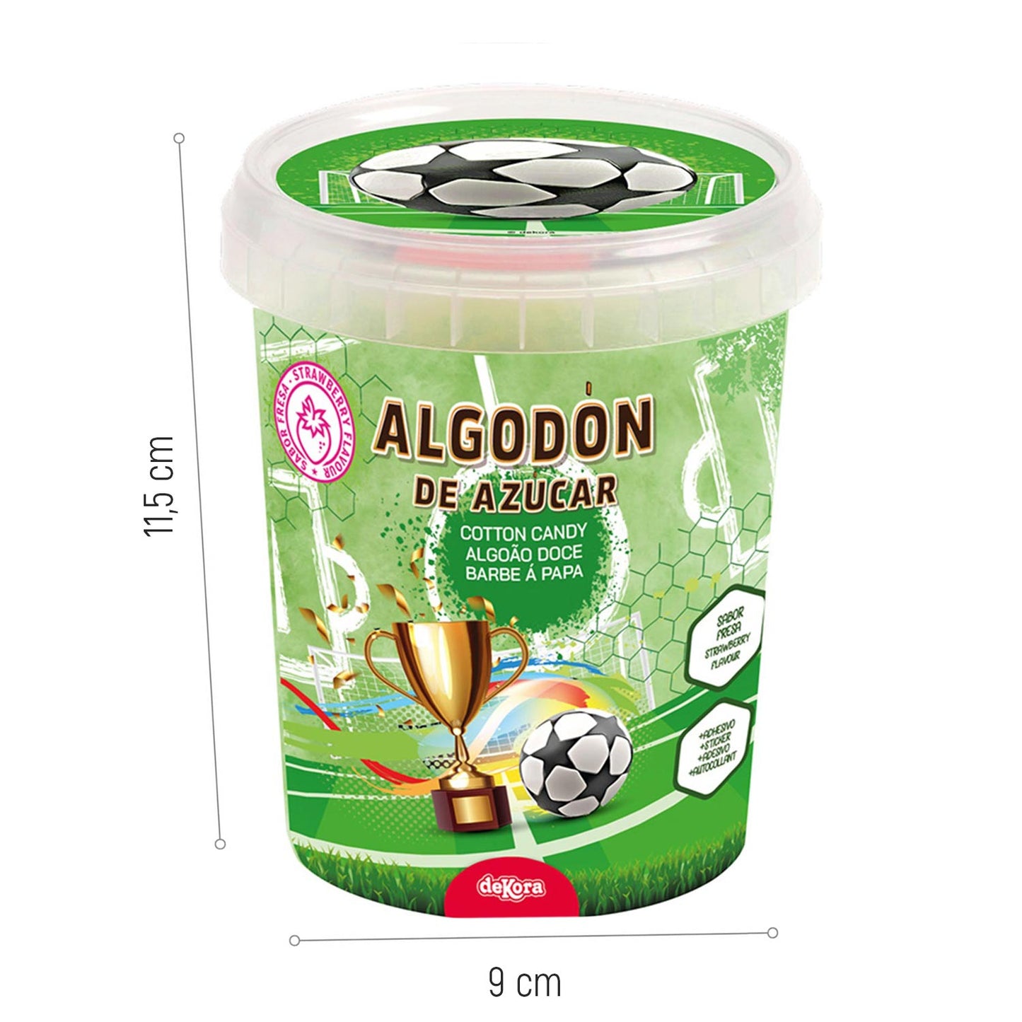 ZUCCHERO FILATO CON ADESIVO CALCIO 30GR