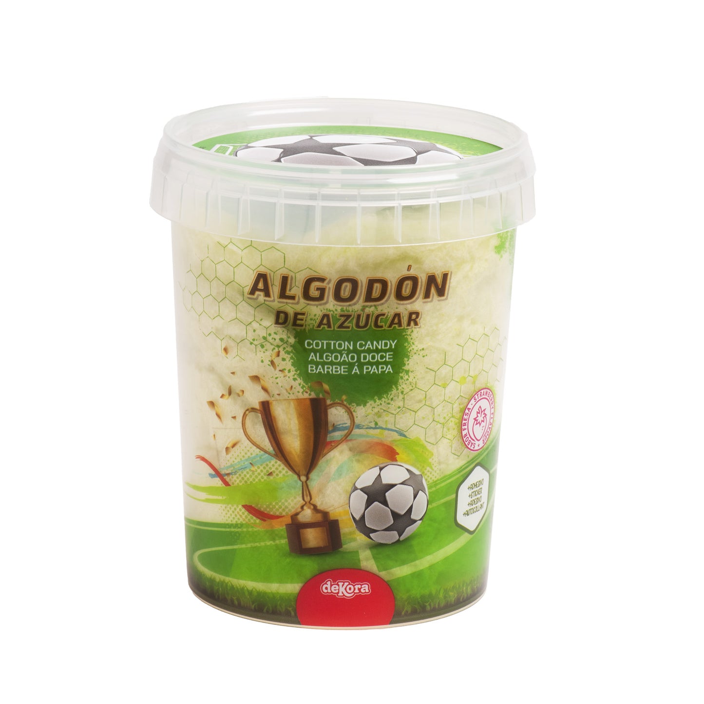ALGODÃO DOCE COM ADESIVOS FUTEBOL 30GR
