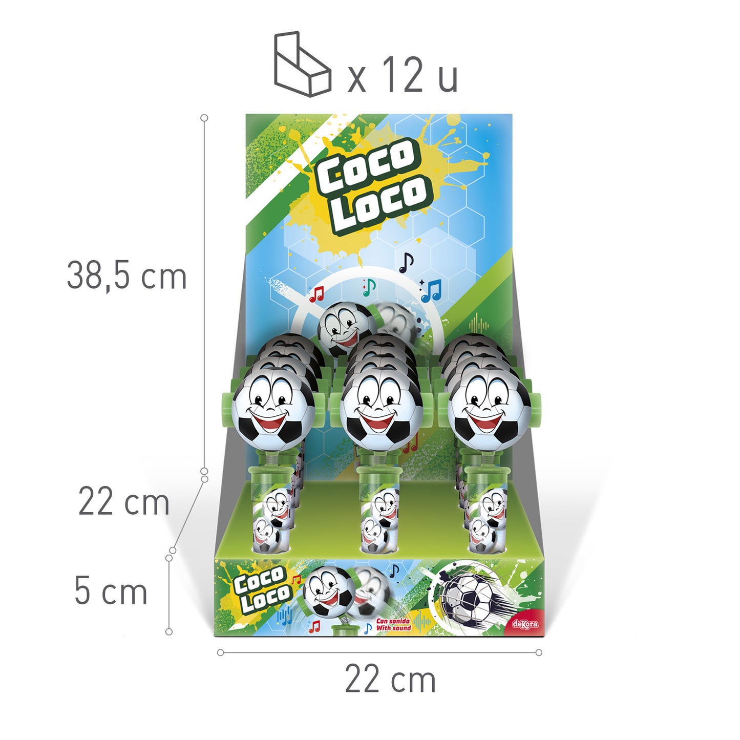 COCOLOCO FUTBOL CON CARAMELOS 15GR