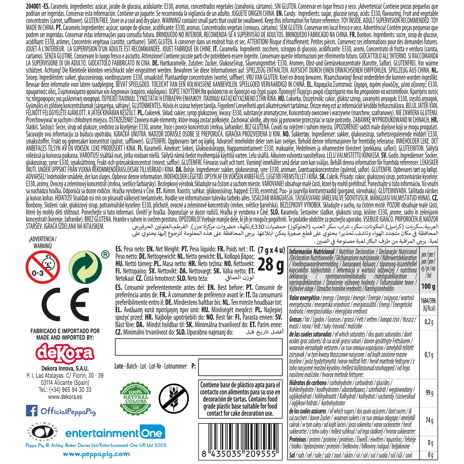 MEALHEIRO PEPPA PIG COM PIRULITOS 24,8 G NAC